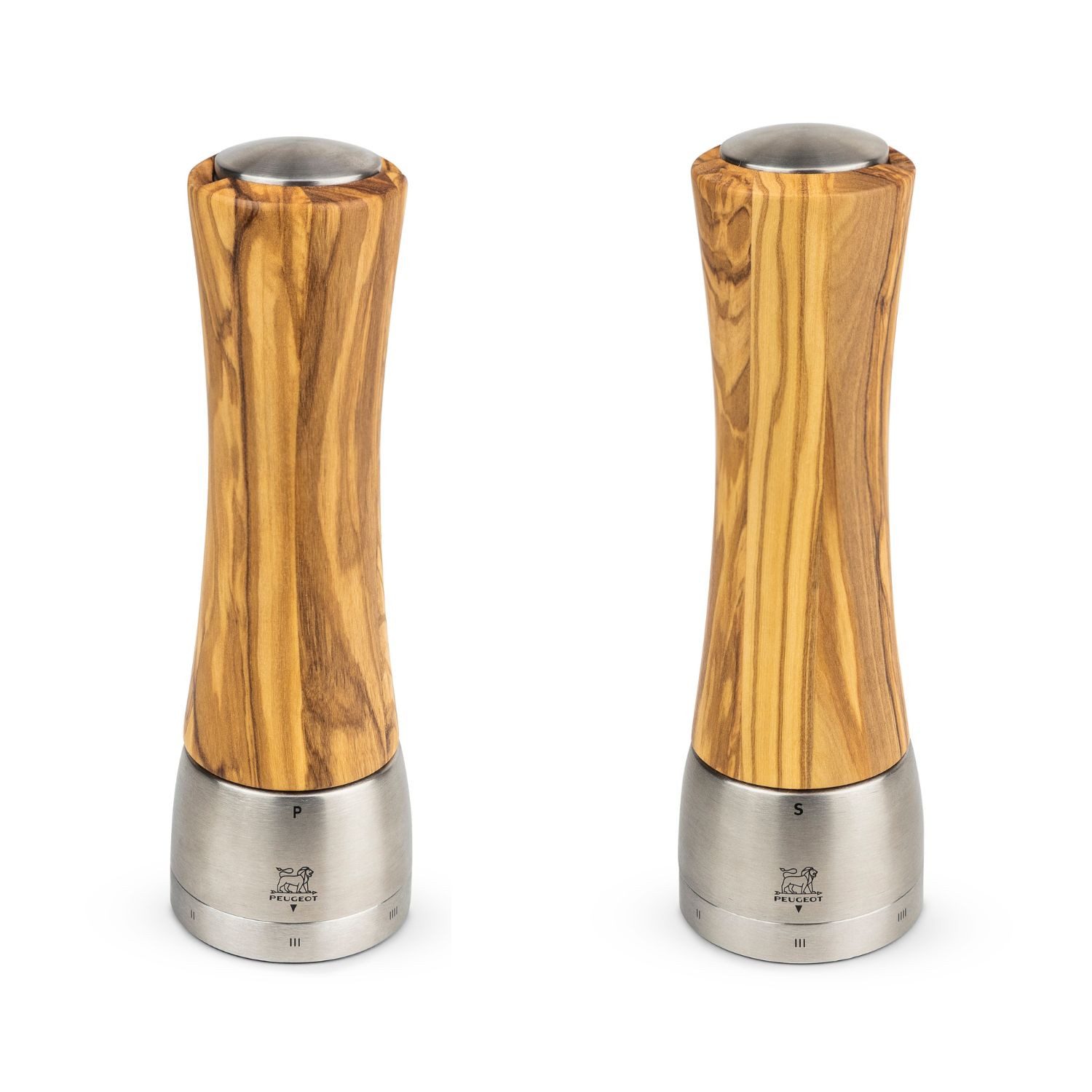 PEUGEOT Salz-/Pfeffermühle 21cm Olivenholz Pfeffermühle Salzmühle Stahlmahlwerk MADRAS Manuell