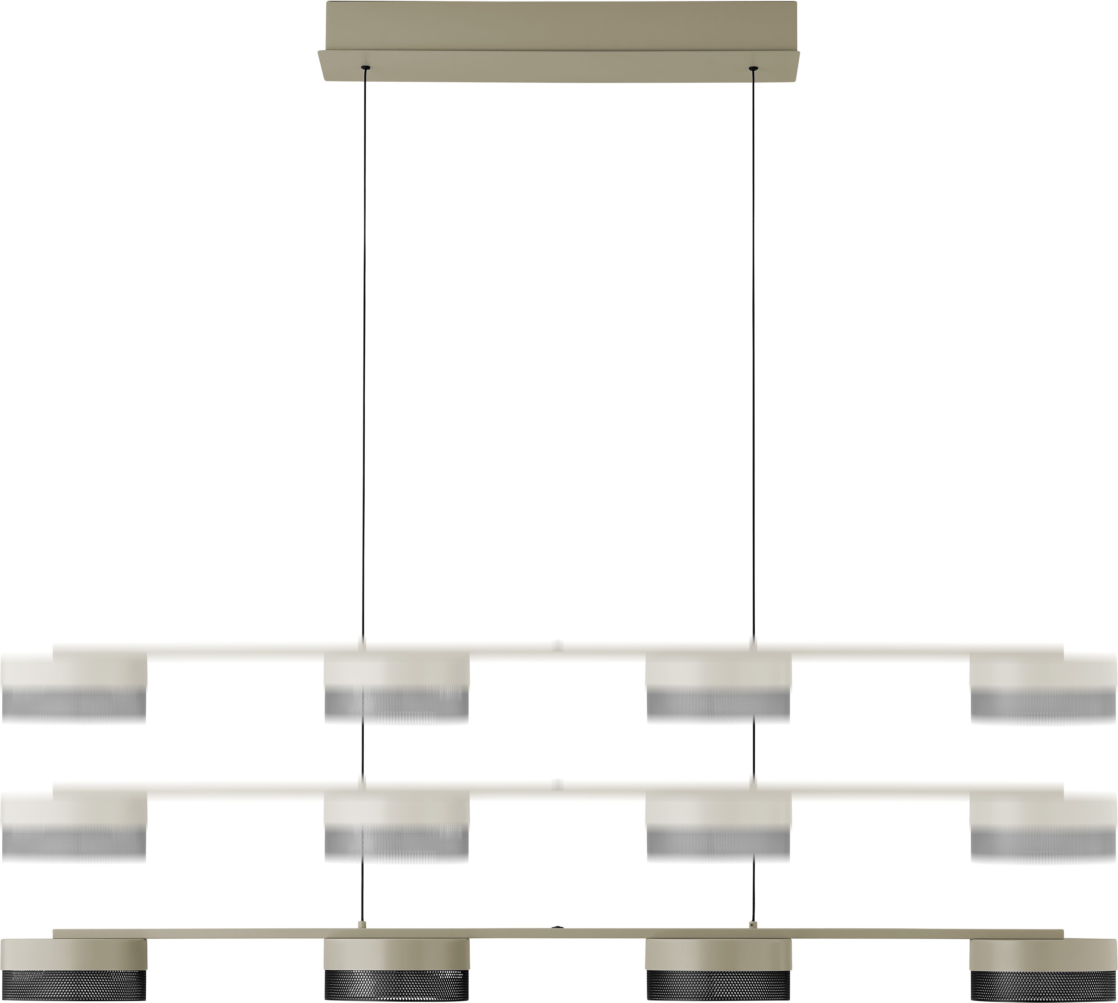 HELL höllisch gutes Licht LED Pendelleuchte MESH, LED fest integriert, Warmweiß, Tastdimmer, Stufenlos höhenverstellbar