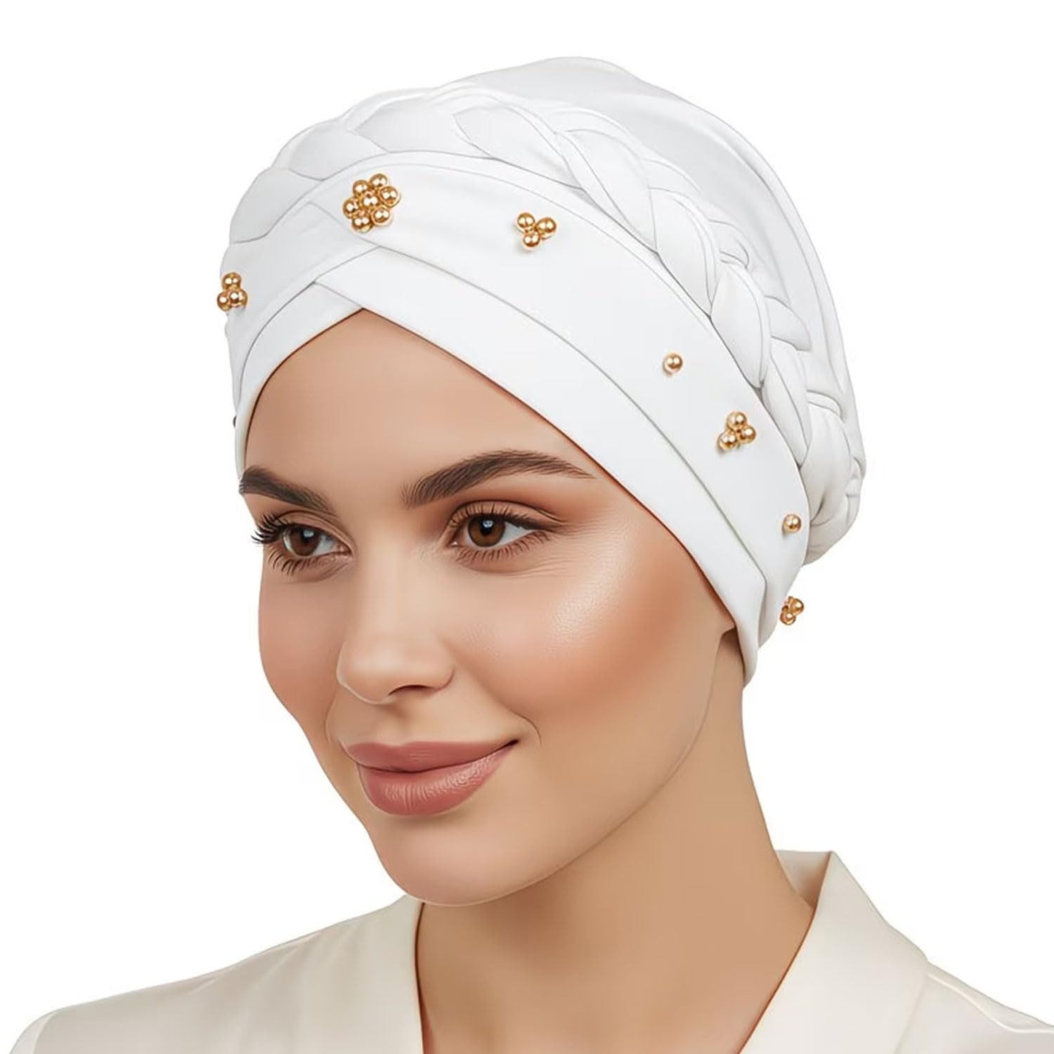 Zaewry Kopftuch Damen-Turban – Vorgebundener Chemo-Kopftuch, Beanie, Mütze, mit gedrehter – Kopfbedeckung für Krebspatientinnen