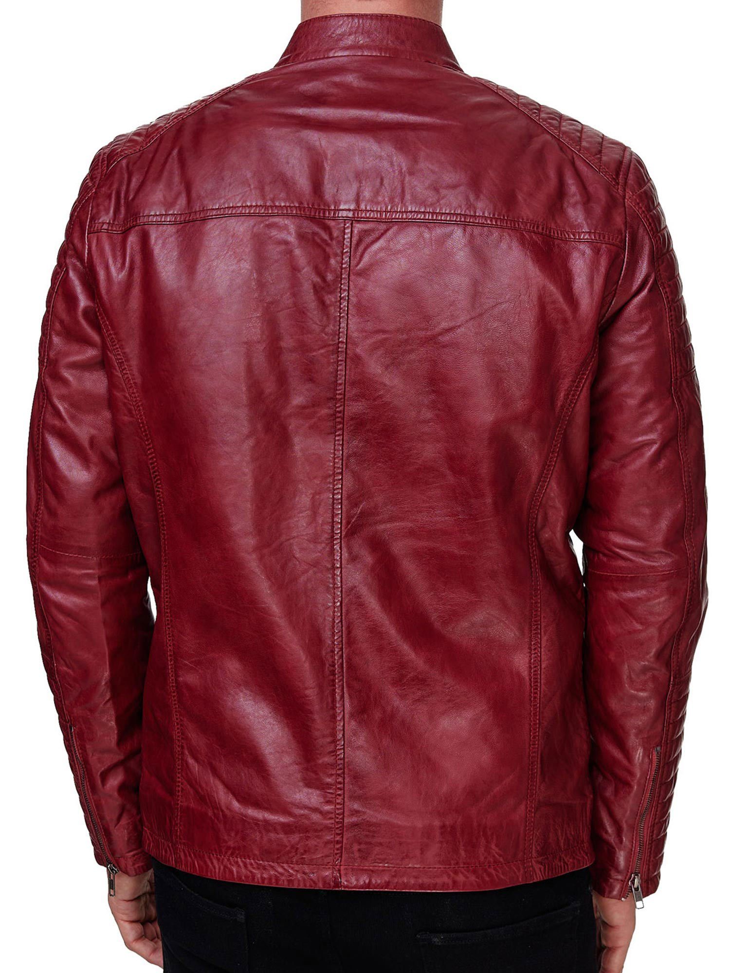 Tazzio Lederjacke 19709 Herren Echtleder Leder Jacke im Biker-Look