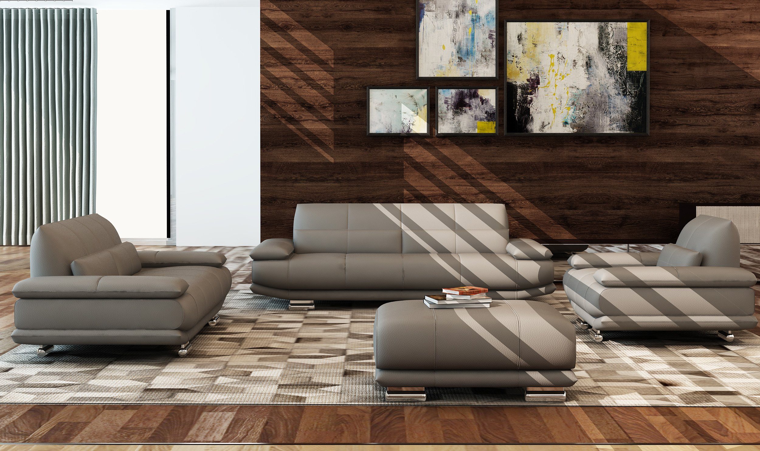 JVmoebel Sofa Leder Couch Polster Komplett Garnitur 3+2+1 Sofas Couchen Sitz, Made in Europe