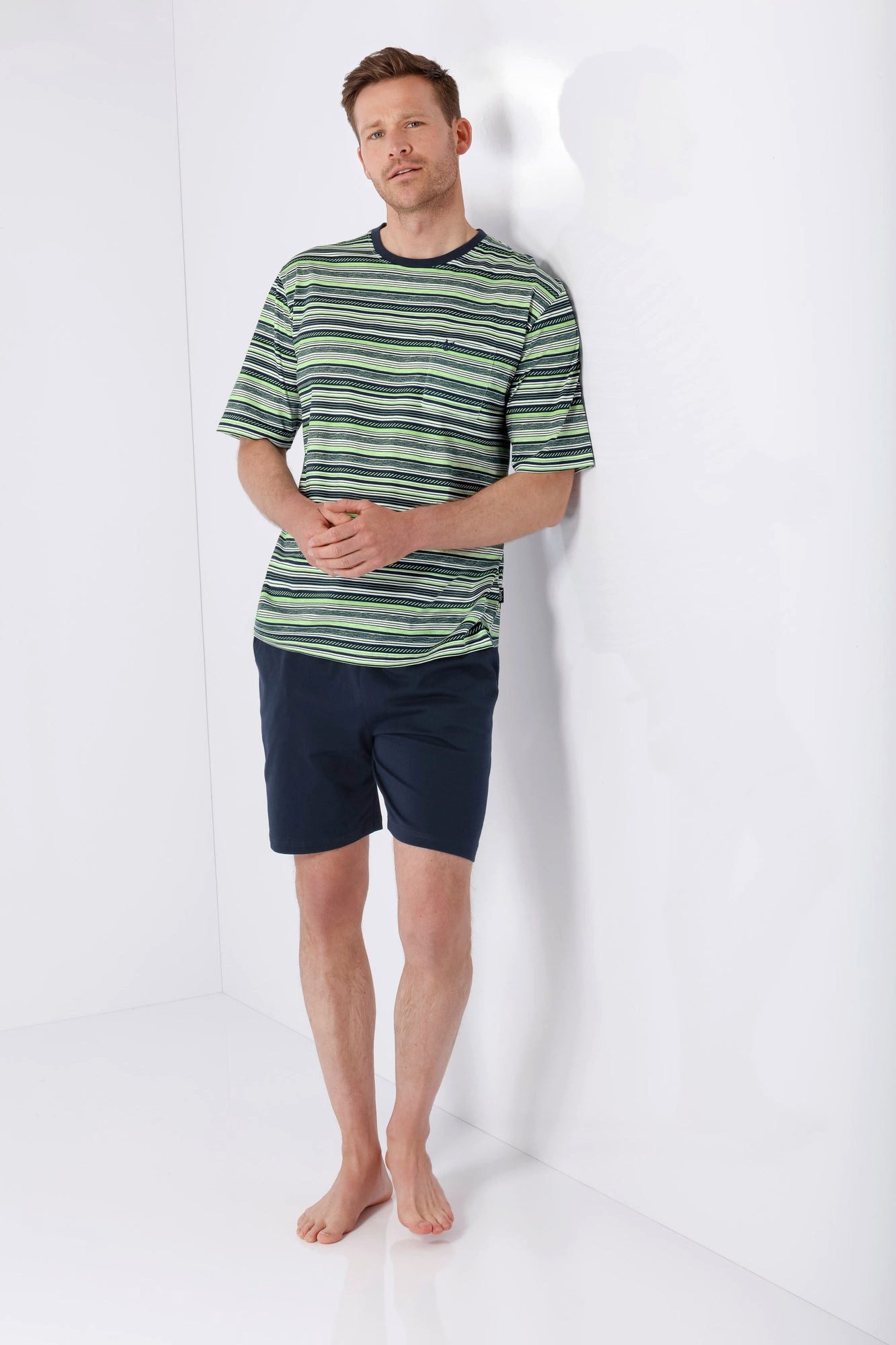 Hajo Schlafanzug Herren Schlafanzug Shorty Premium Cotton