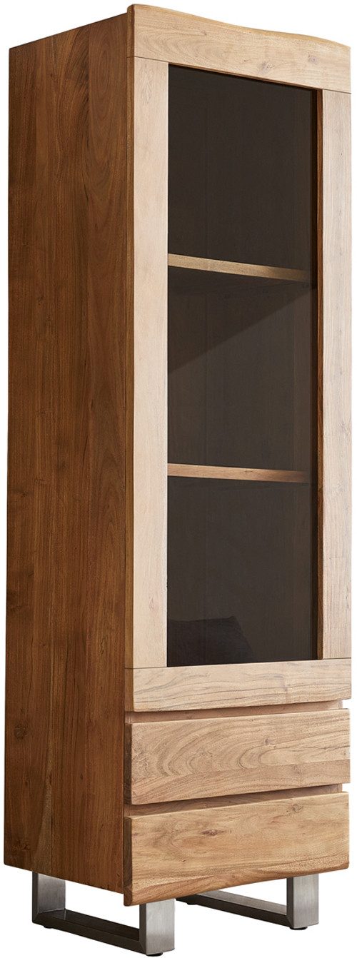 DELIFE Vitrine Live-Edge Akazie Natur 60x190 günstig online kaufen