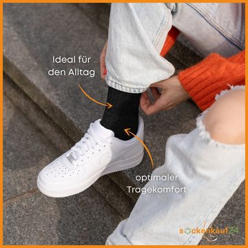 sockenkauf24 Tennissocken 10 Paar Damen & Herren Sportsocken atmungsaktiv Arbeitssocken Baumwolle