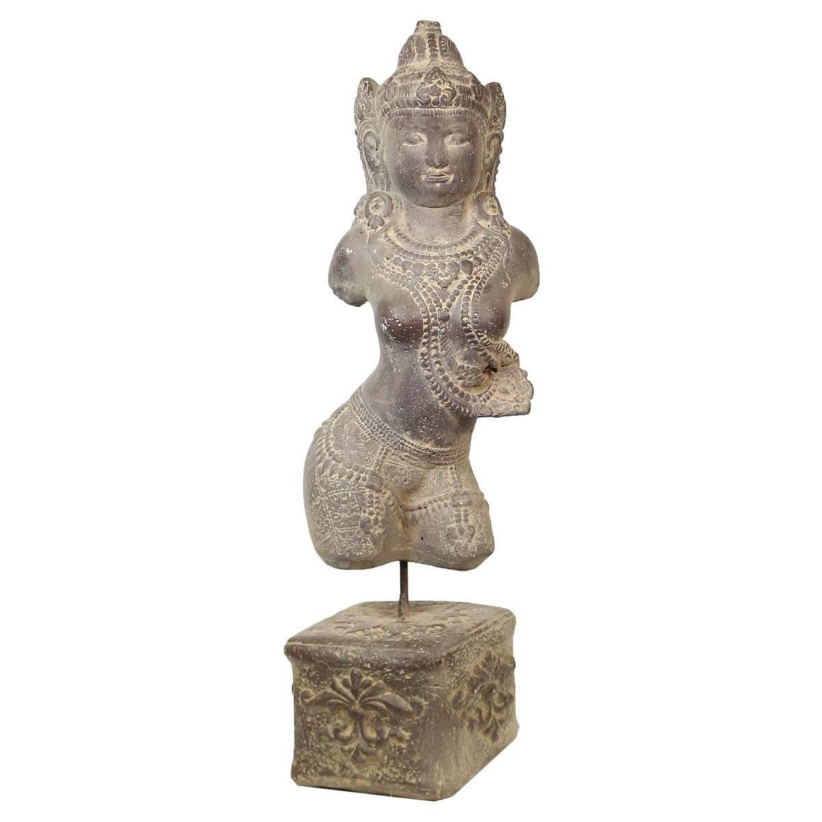 Oriental Galerie Dekofigur Devi Gartenfigur Sita Figur auf Sockel 60 cm (1 St), traditionelle Herstellung in Handarbeit im Ursprungsland