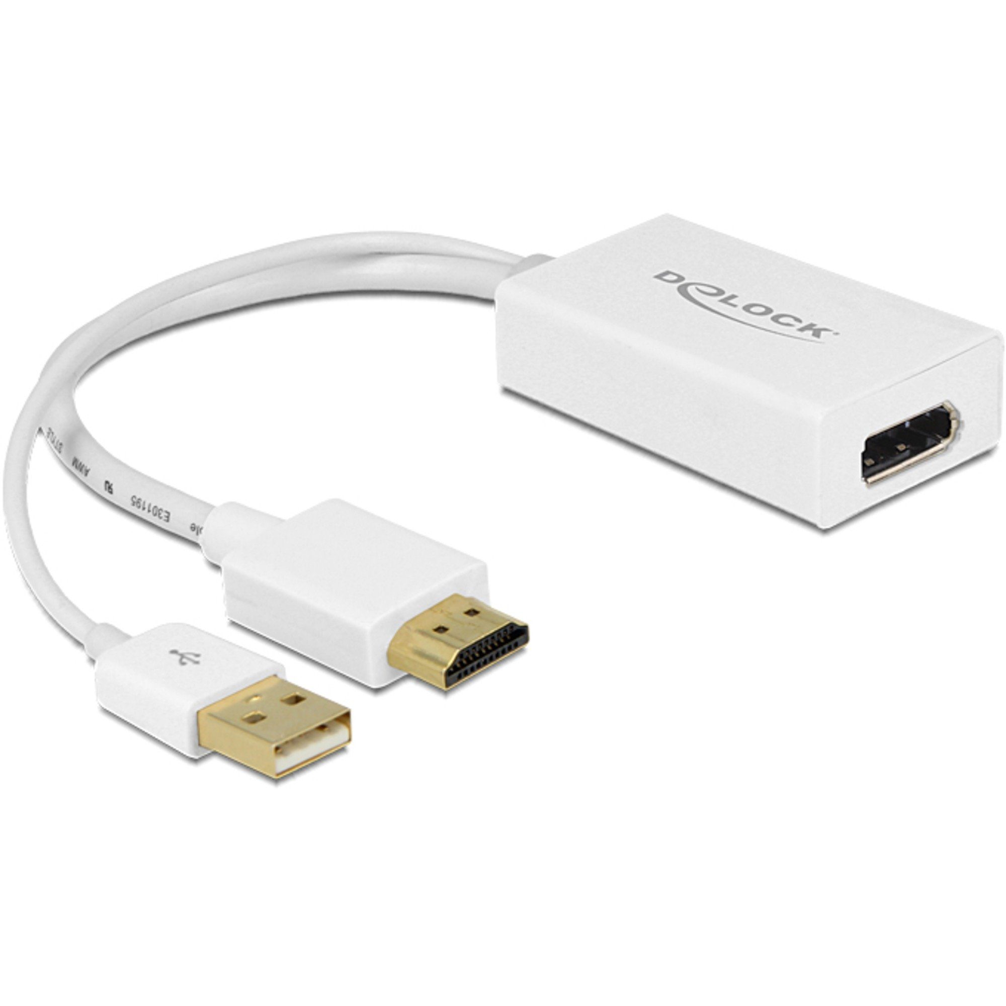 DeLOCK Adapter, USB-A + HDMI Stecker > DisplayPort Computer-Kabel