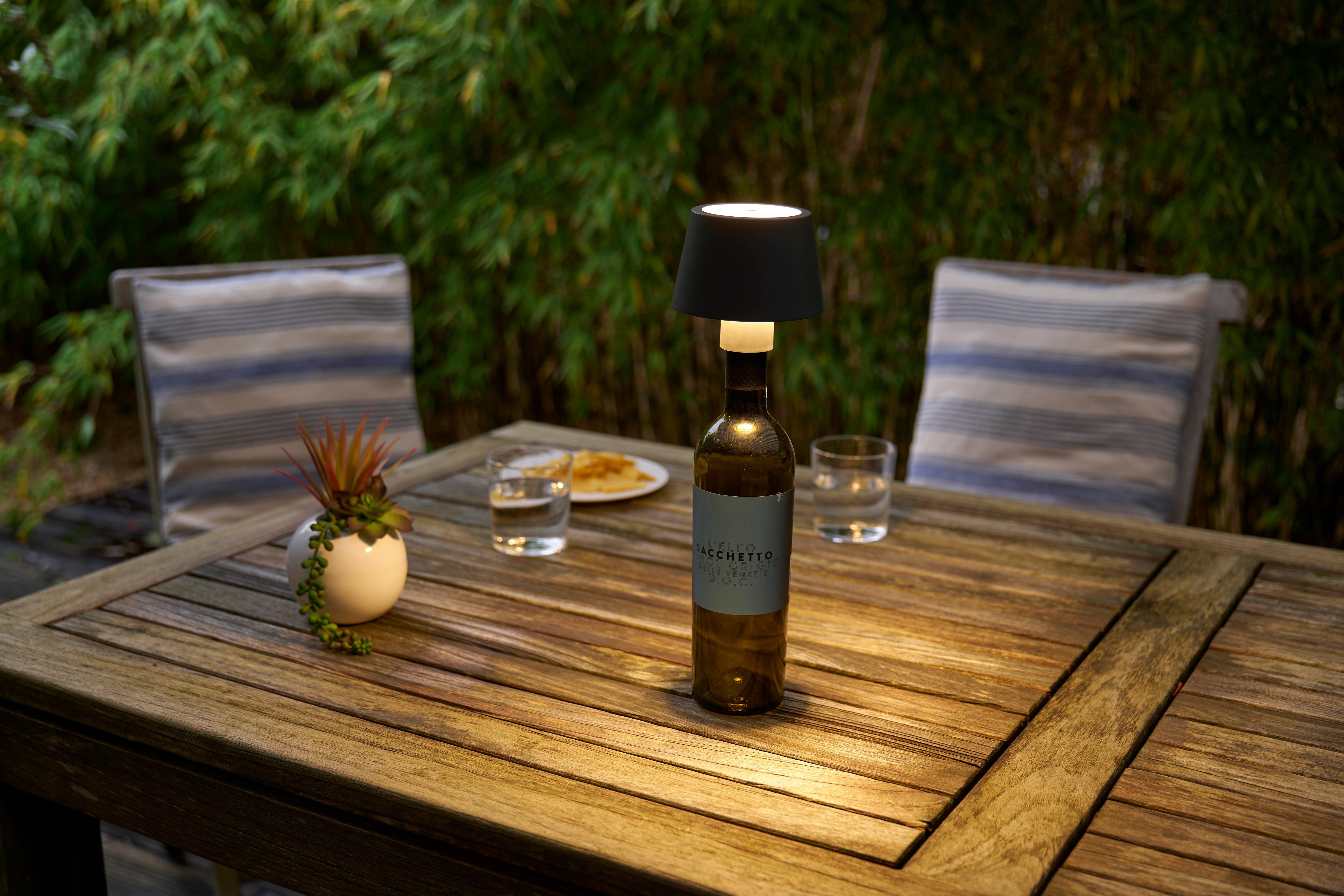 Northpoint Tischleuchte Dimmbar LED & Flaschenlampe Touchsensor Tischleuchte Akku mit olivegrün Akku