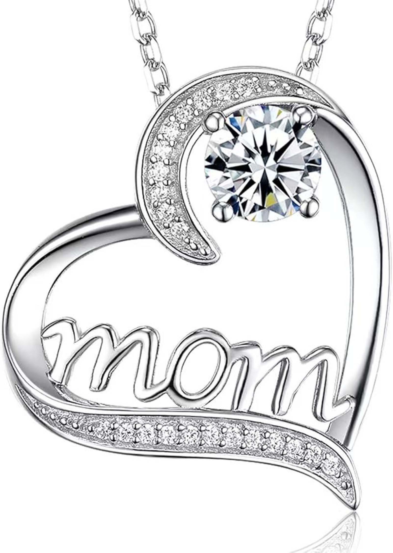 Jumpeak Kette mit Anhänger 0.5ct, D VS 3ex Halskette damen,Diamond,brautkleider damen, Liebes geschenk für sie,Geschenk ideen für frau,Geschenk schwester