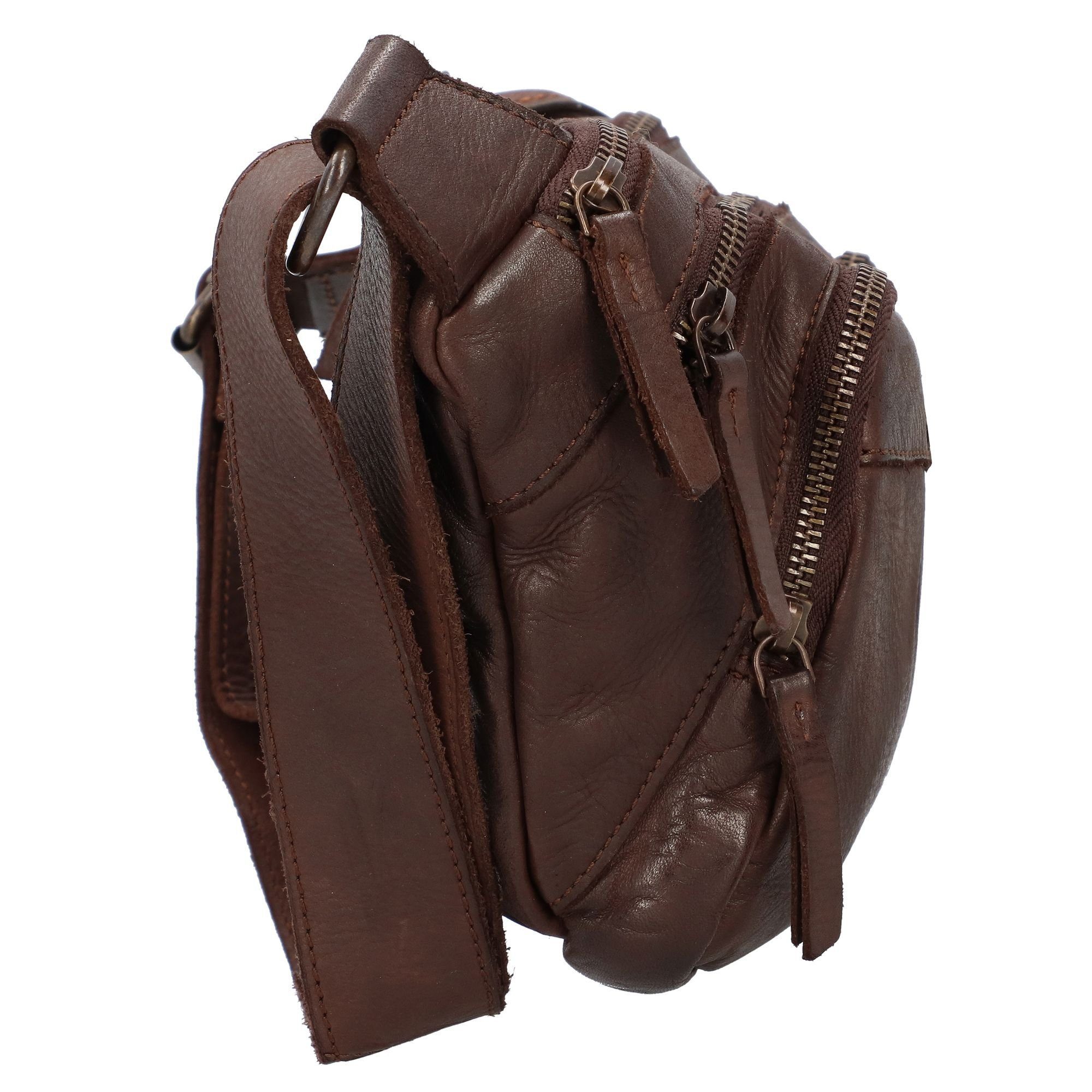 Cool 2nd chocolate Leder brown Umhängetasche Casual, HARBOUR