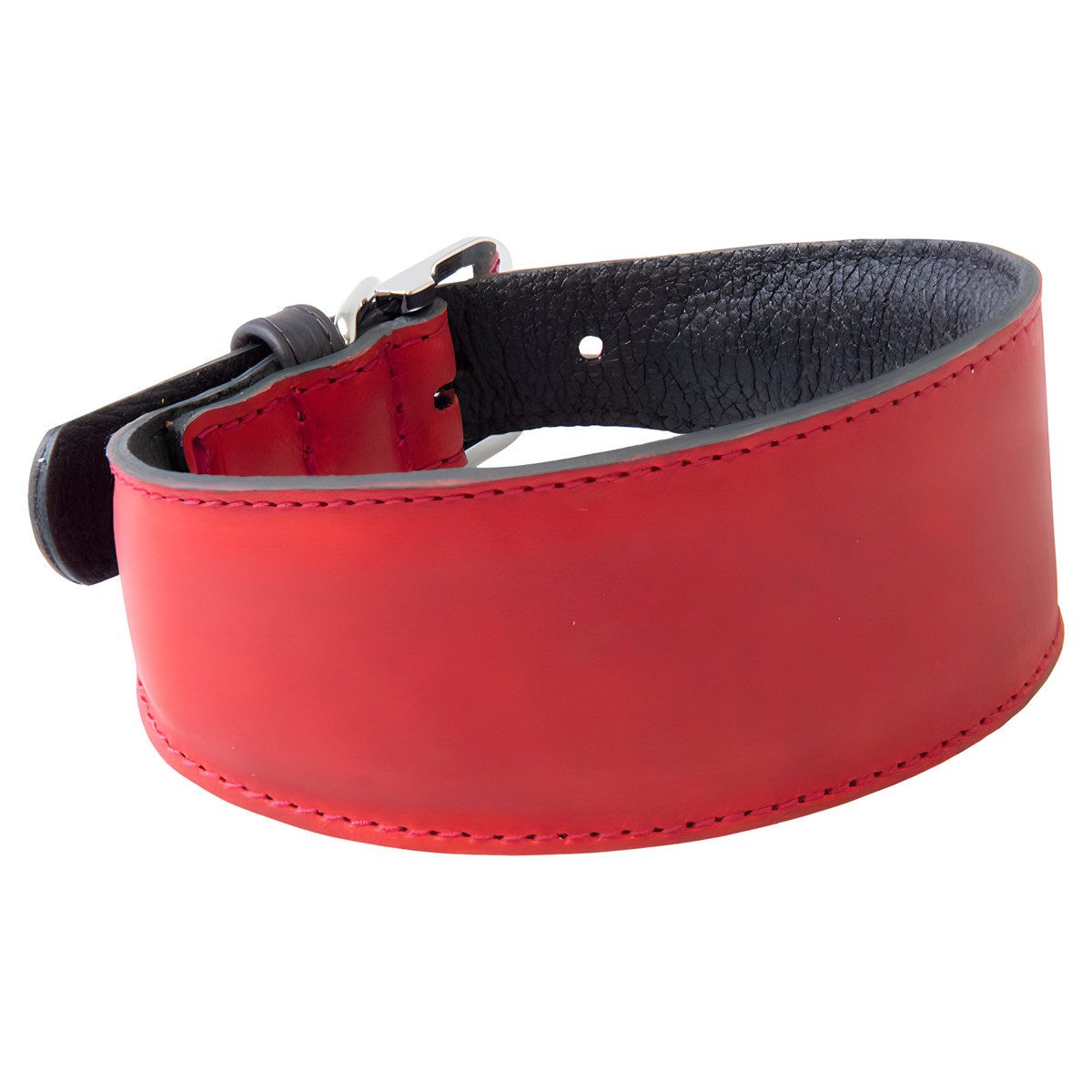 Das Lederband Hunde-Halsband Windhundhalsband Vancouver Red/Black
