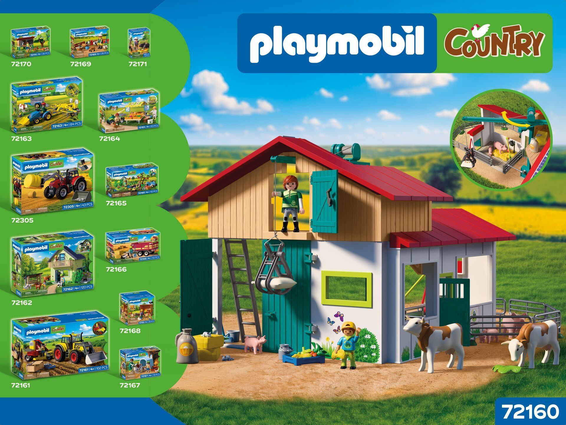 Playmobil® Großer Bauernhof (72160), Country Konstruktions-Spielset, Made in Europe