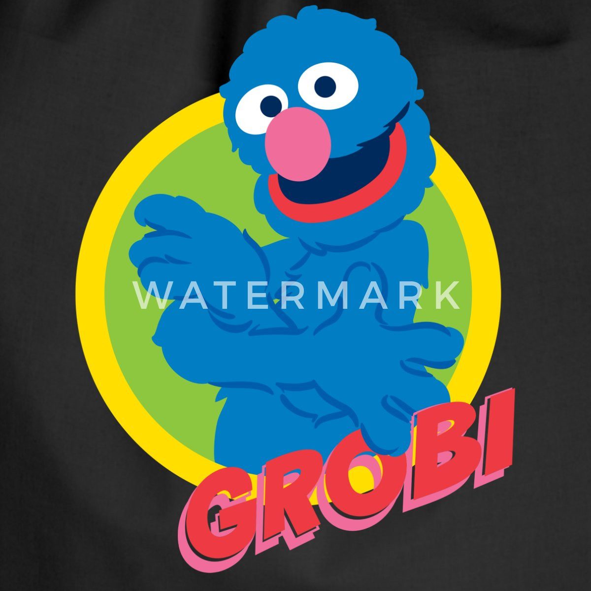 Spreadshirt Turnbeutel Sesamstraße Grobi Portrait Turnbeutel (1-tlg)