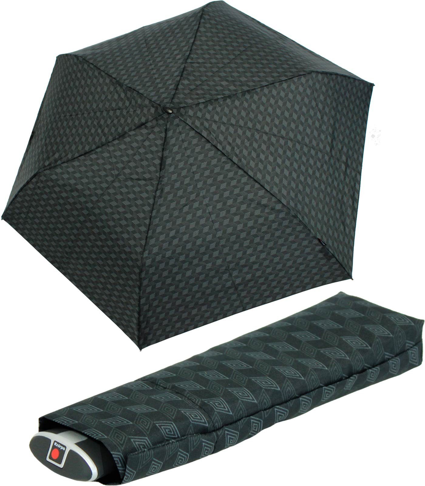 Knirps® Taschenregenschirm flacher, stabiler Schirm, passend für jede Tasche, ein treuer Begleiter, für jeden Notfall