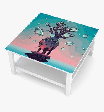 MyMaxxi Möbelfolie Tischfolie Weltraum Baum auf Planet farbvoll Bubblefree selbstklebend