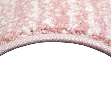 Teppich Designer und Moderner Teppich Wohnzimmerteppich Kurzflor Uni Design in Rosa, Teppich-Traum, rechteckig, Höhe: 11 mm