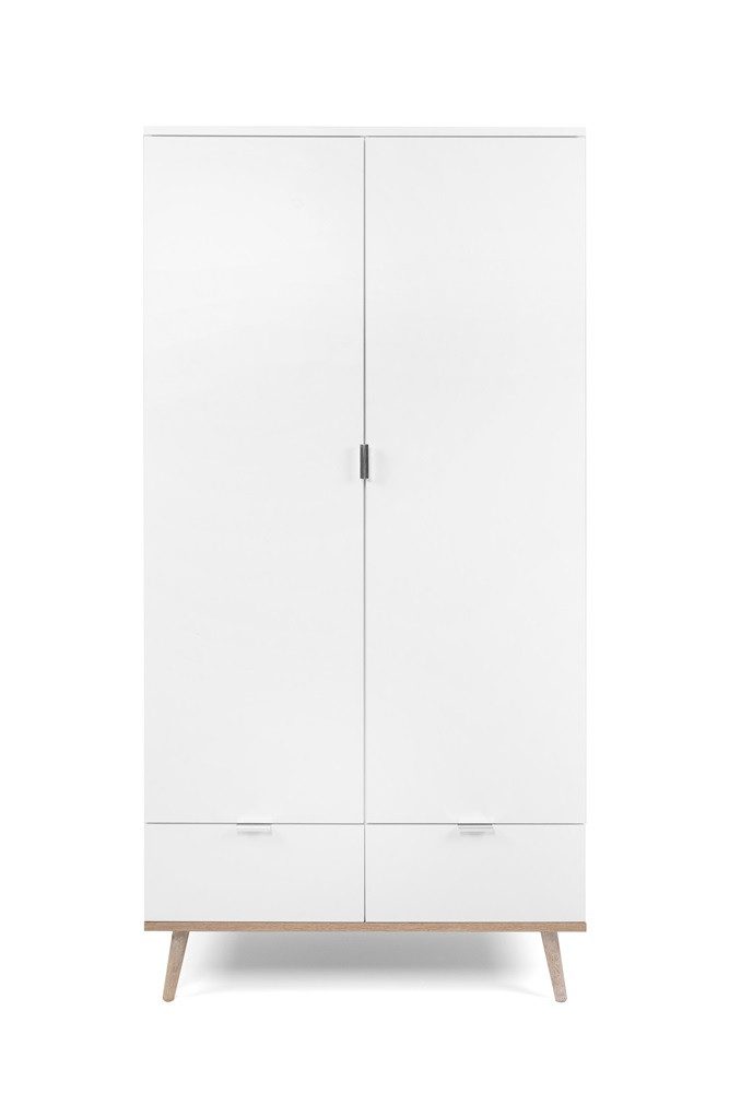 Kleiderschrank Kleiderschrank Oslo, Skandinavisch, weiß / Sonoma Eiche
