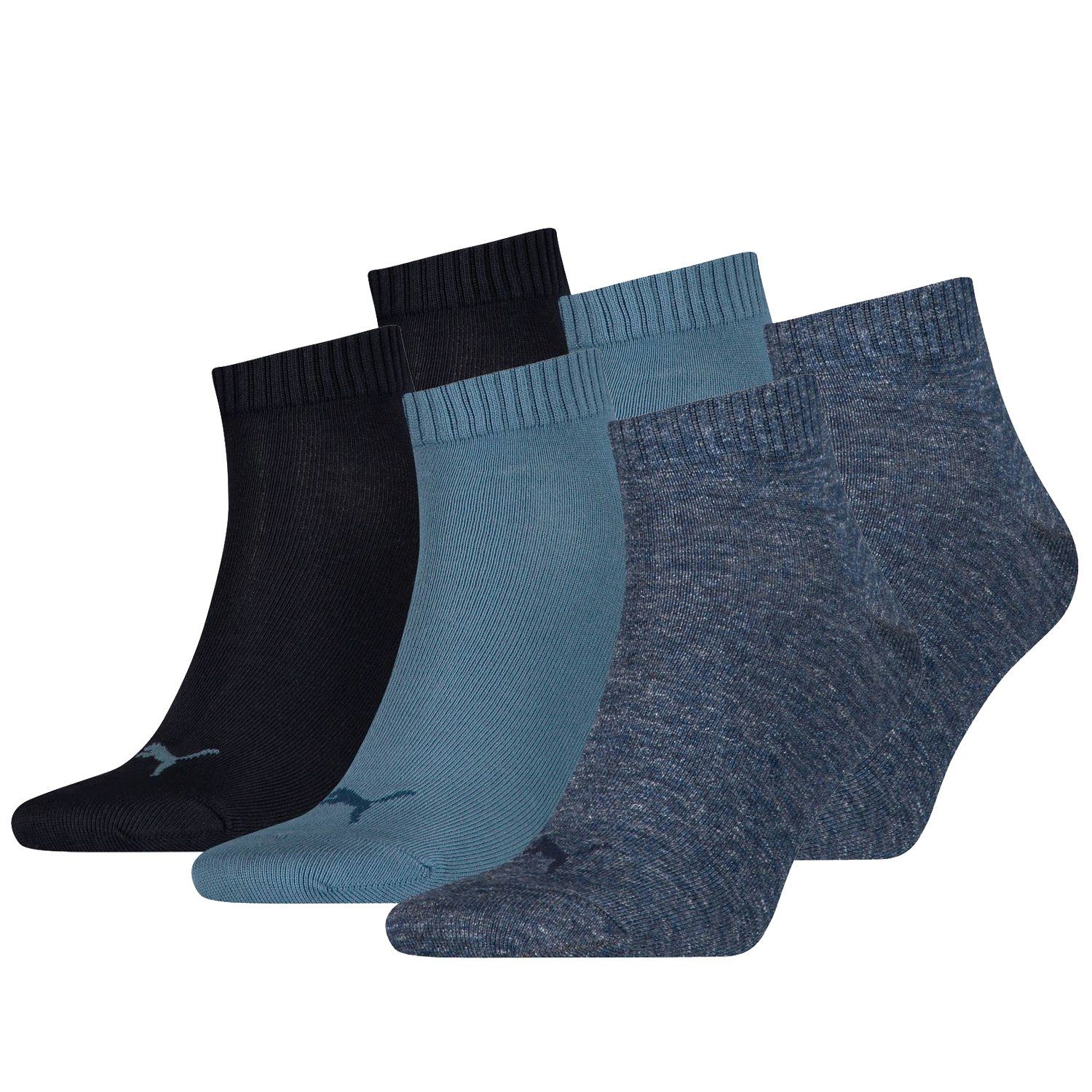 PUMA Kurzsocken, (3 Paar), Atmungsaktiv, Rippenbündchen, weiche Baumwollmis günstig online kaufen