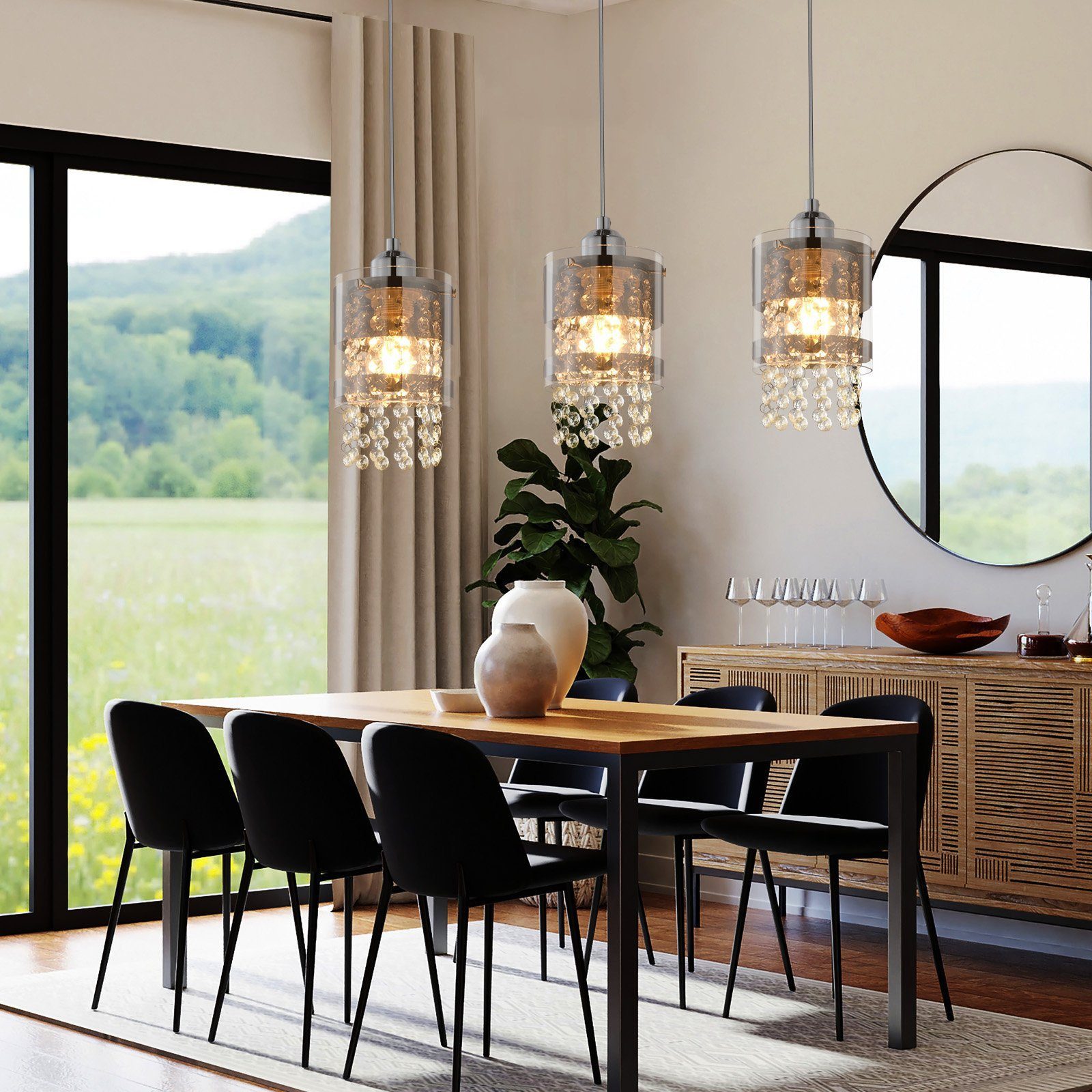 Nettlife Pendelleuchte Esstisch Glas 1 Flammig E27 Hängeleuchte Modern Häng günstig online kaufen