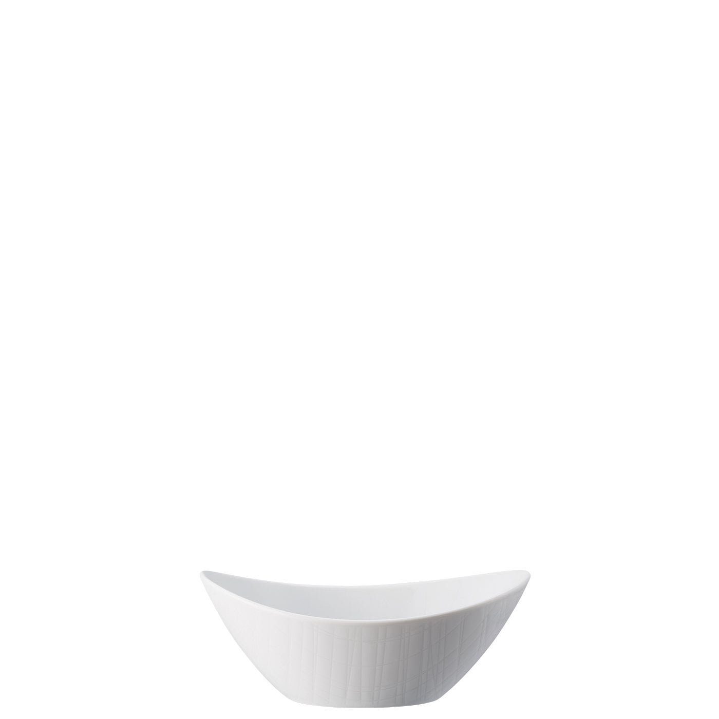 Rosenthal Snackschale Mesh Weiß Schale oval 15 x 11 cm, Porzellan, (1-tlg)