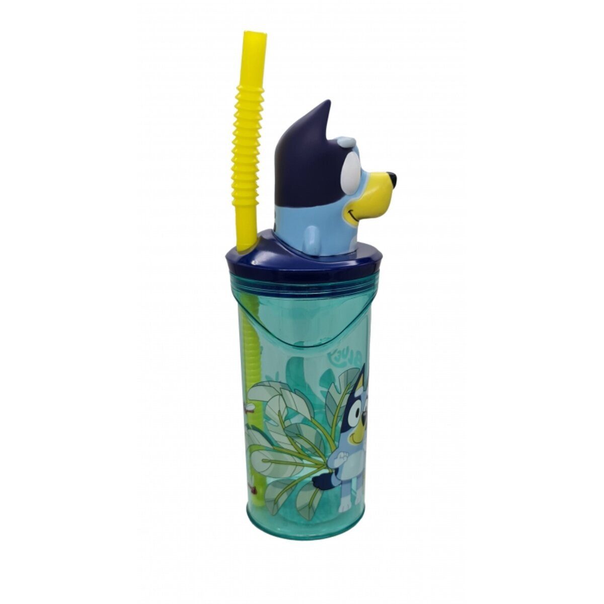 Bluey Trinkflasche Bluey Trinkbecher 3D Kinderbecher & Strohhalm-Tumbler 360ml