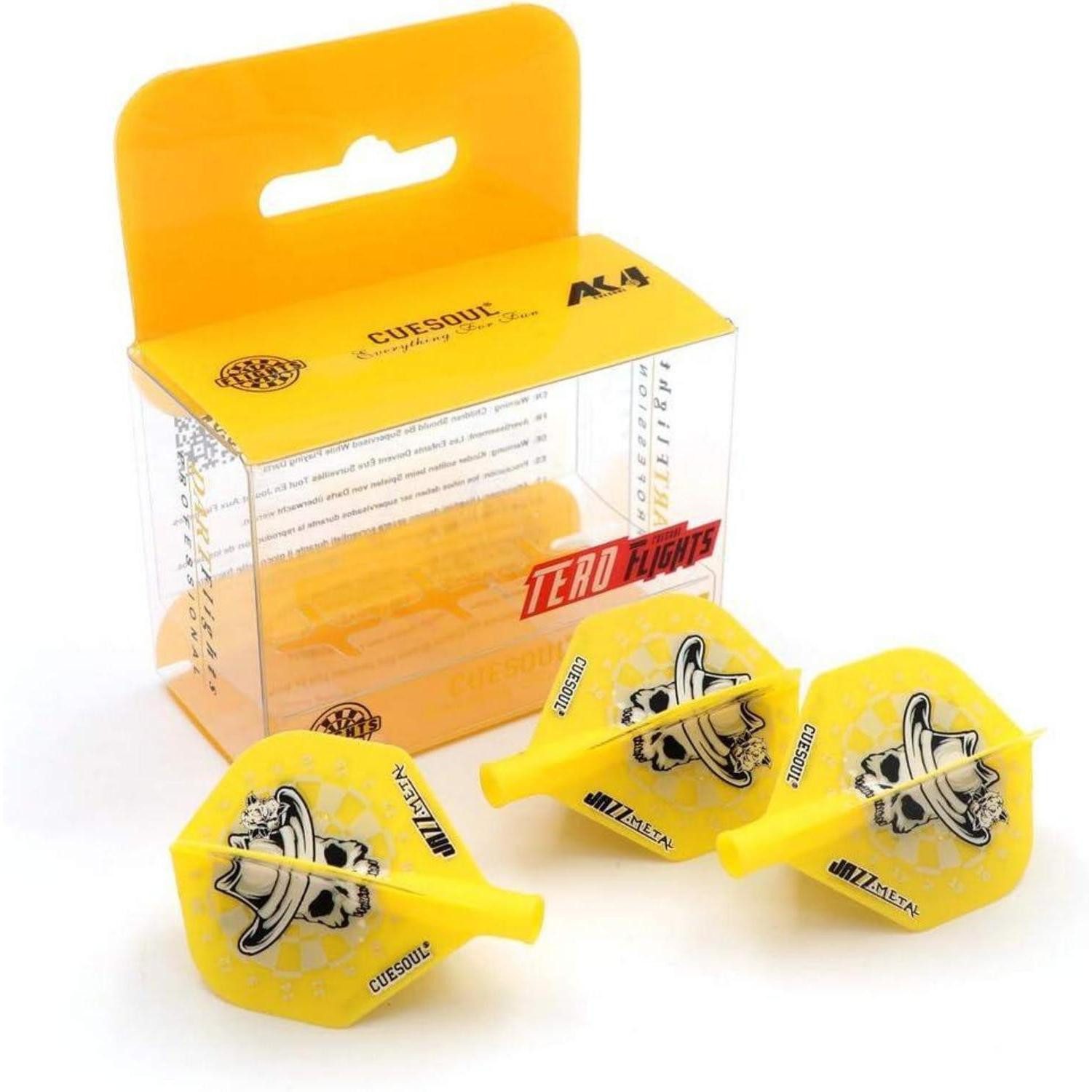 LuxusKollektion Dart-Flights Dart Flights Standard Slim Form Weißer Hut in Golden Standardform