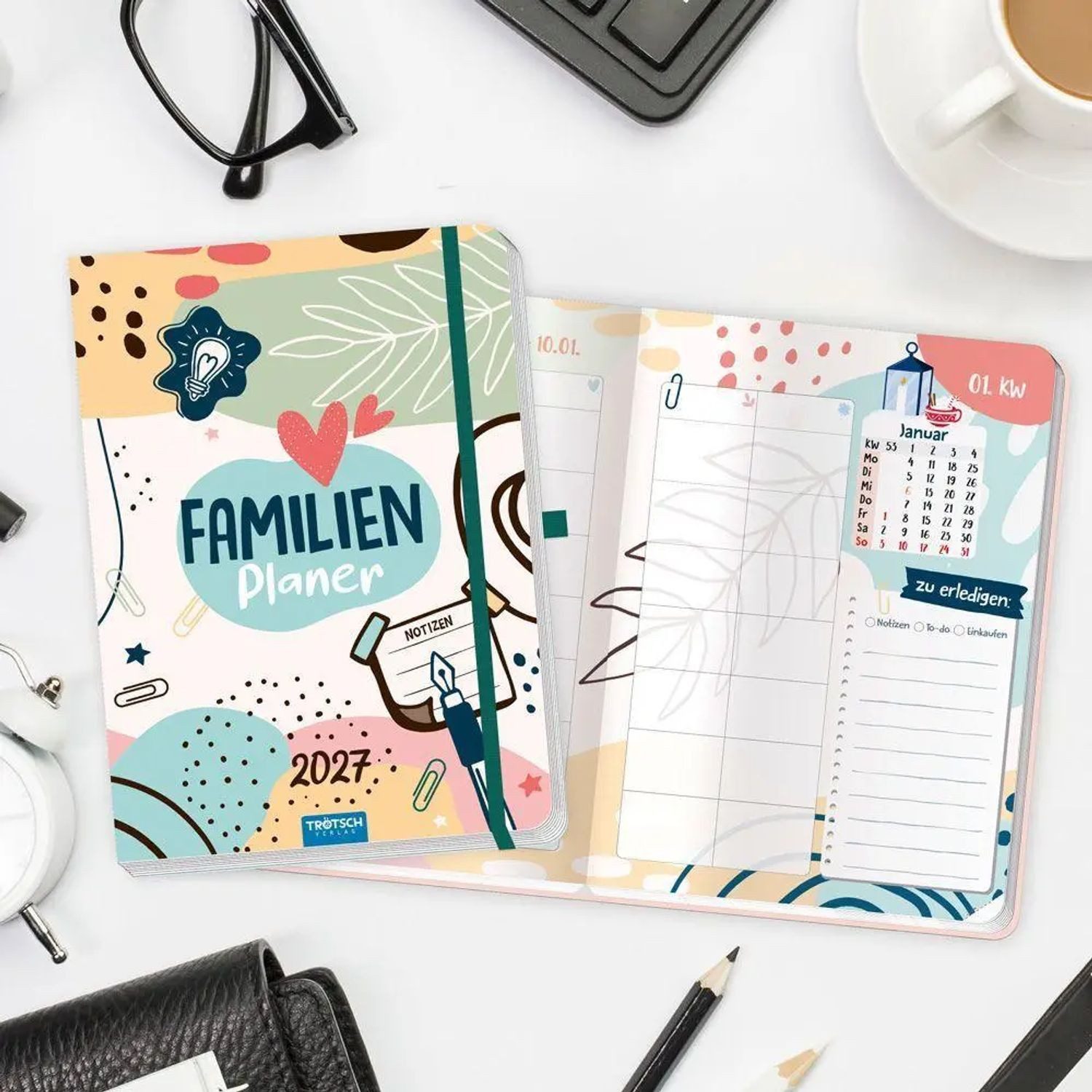 Trötsch Verlag Wandkalender TRÖTSCH - Wochenbuch Familienplaner 2027