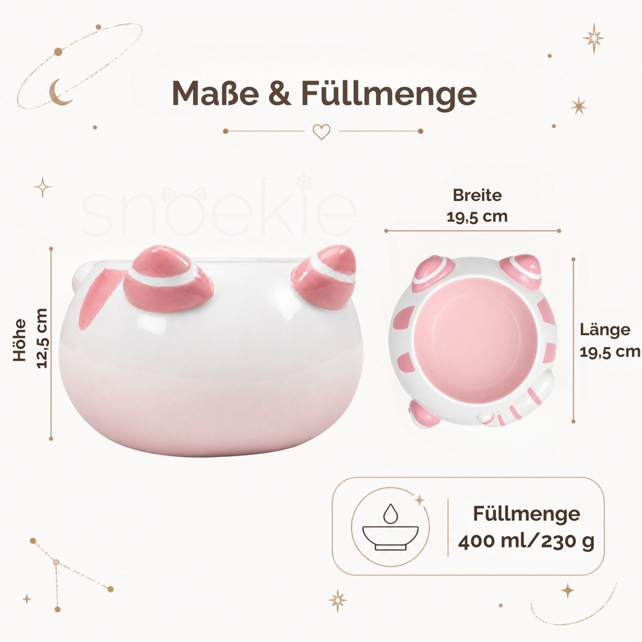 SNOEKIE Futternapf SNOEKIE erhöhter Keramik-Futternapf mit Napfunterlage im Set