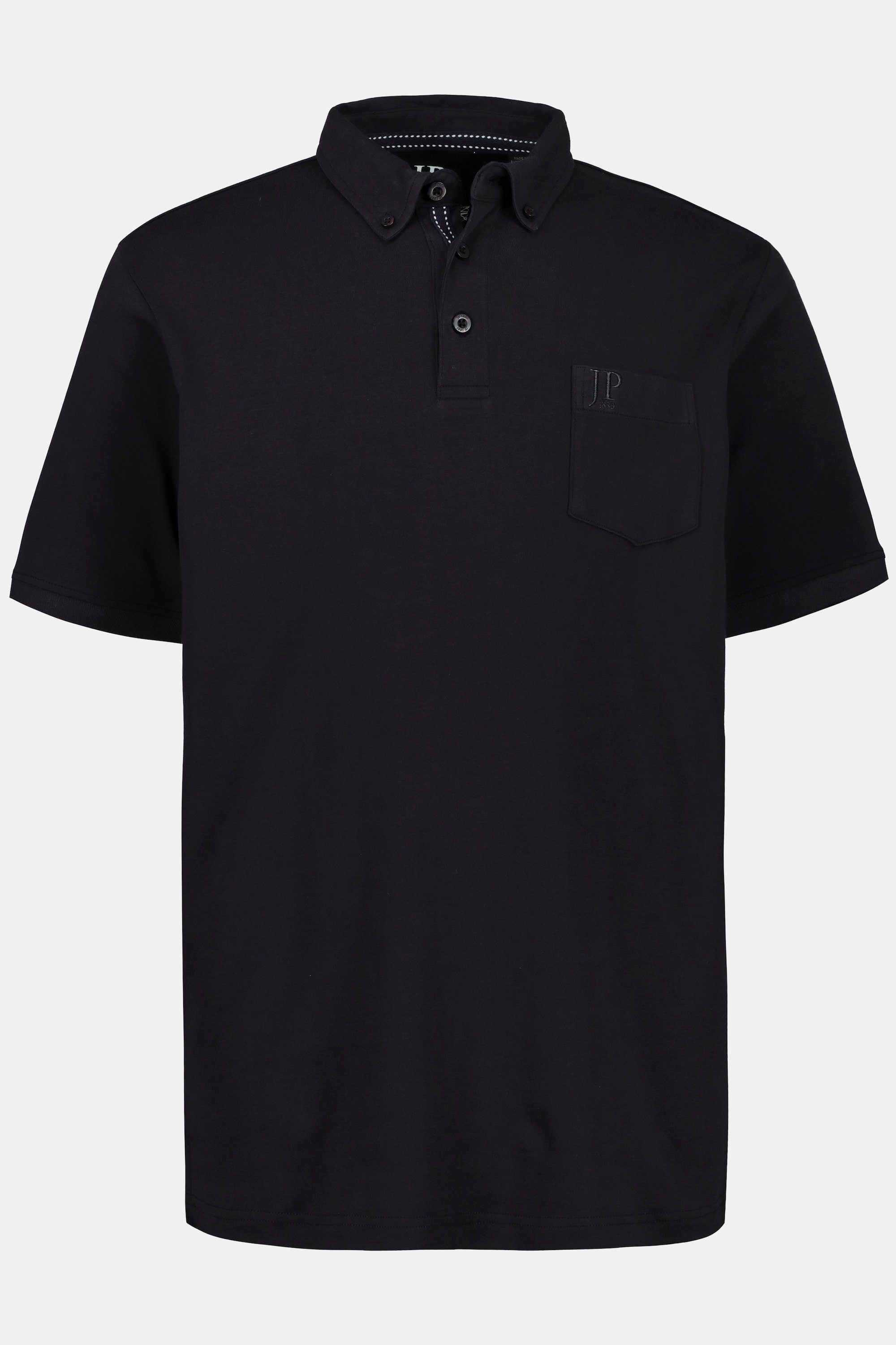 JP1880 Poloshirt Poloshirt Buttondown-Kragen Cotton Basic Pima schwarz