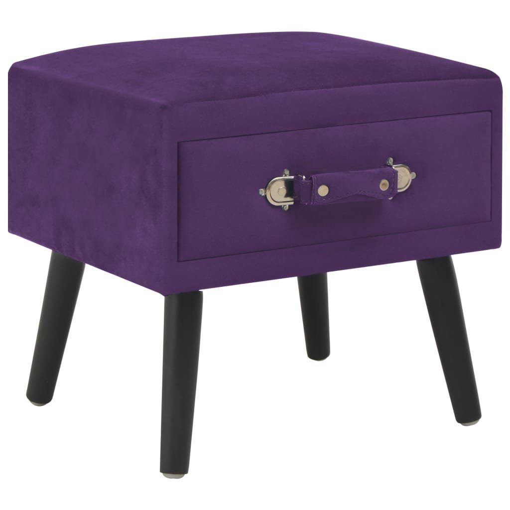 vidaXL Nachttisch Nachttisch Dunkellila 40x35x40 Samt (1-St)