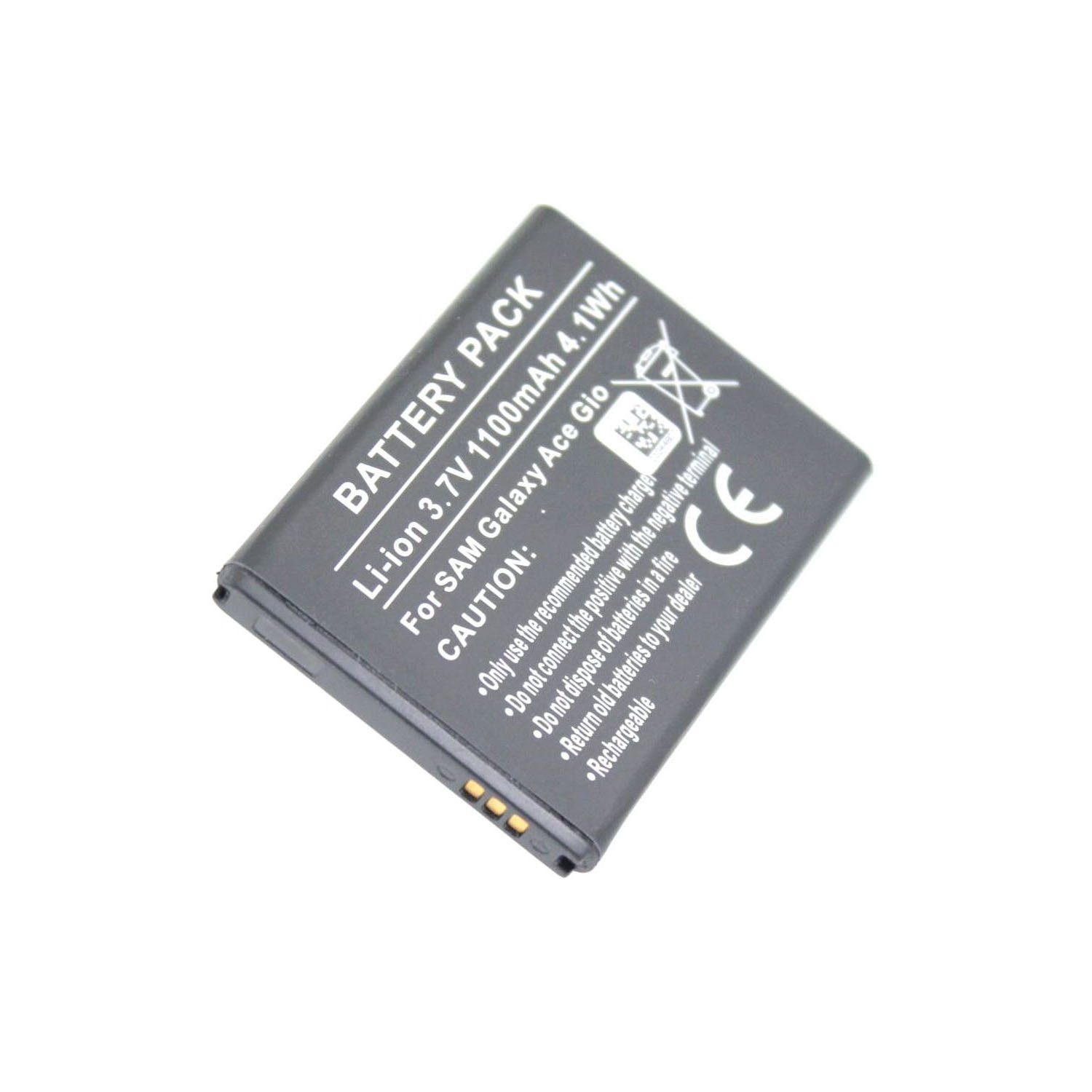 MobiloTec Akku kompatibel mit Samsung S5830 Akku Akku 1000 mAh (1 St)
