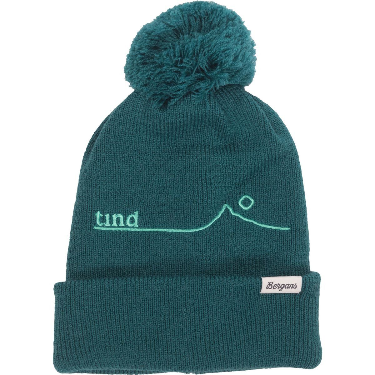 Bergans Beanie Tind Powpow Pom Wool Beanie Bequeme Unisex-Mütze aus 100 % Merinowolle für optimalen Kälteschutz