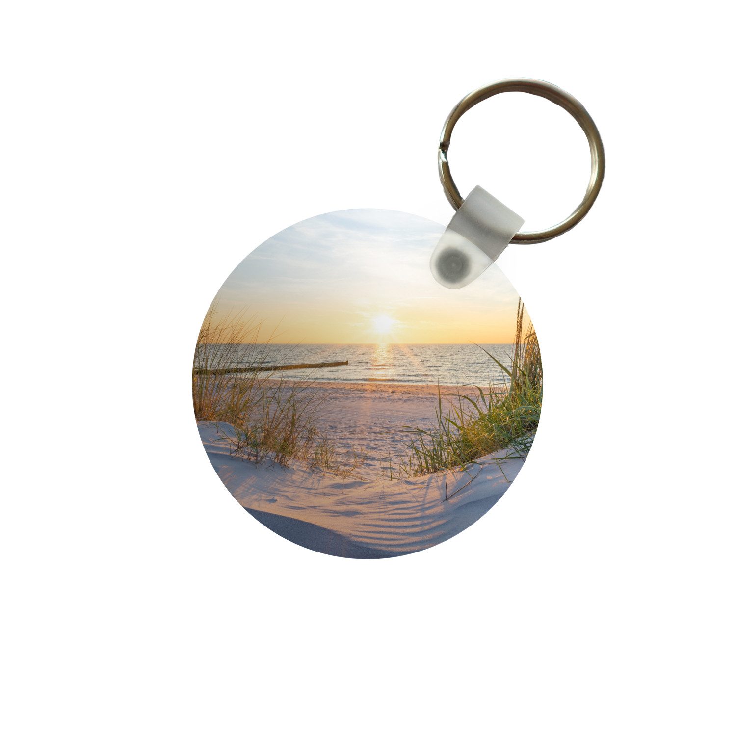 Schlüsselanhänger Strand - Sonne - Düne - Gras - Sand - Horizont