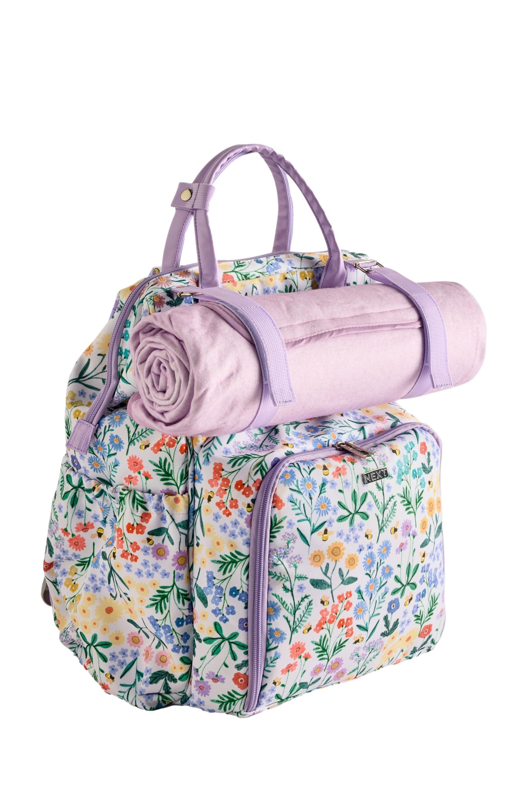 Next Picknickrucksack Maisie Floraler Picknick-Rucksack für 4 Personen (2-tlg)