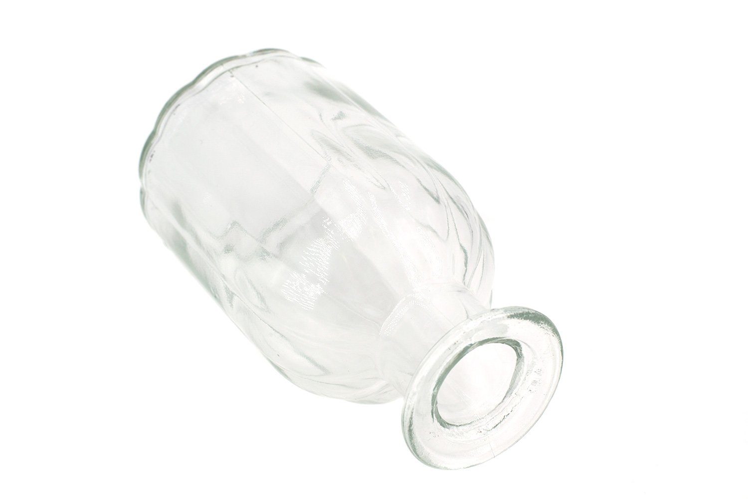 Creativery Dekovase, Vasen Glas gerillt 14cm günstig online kaufen