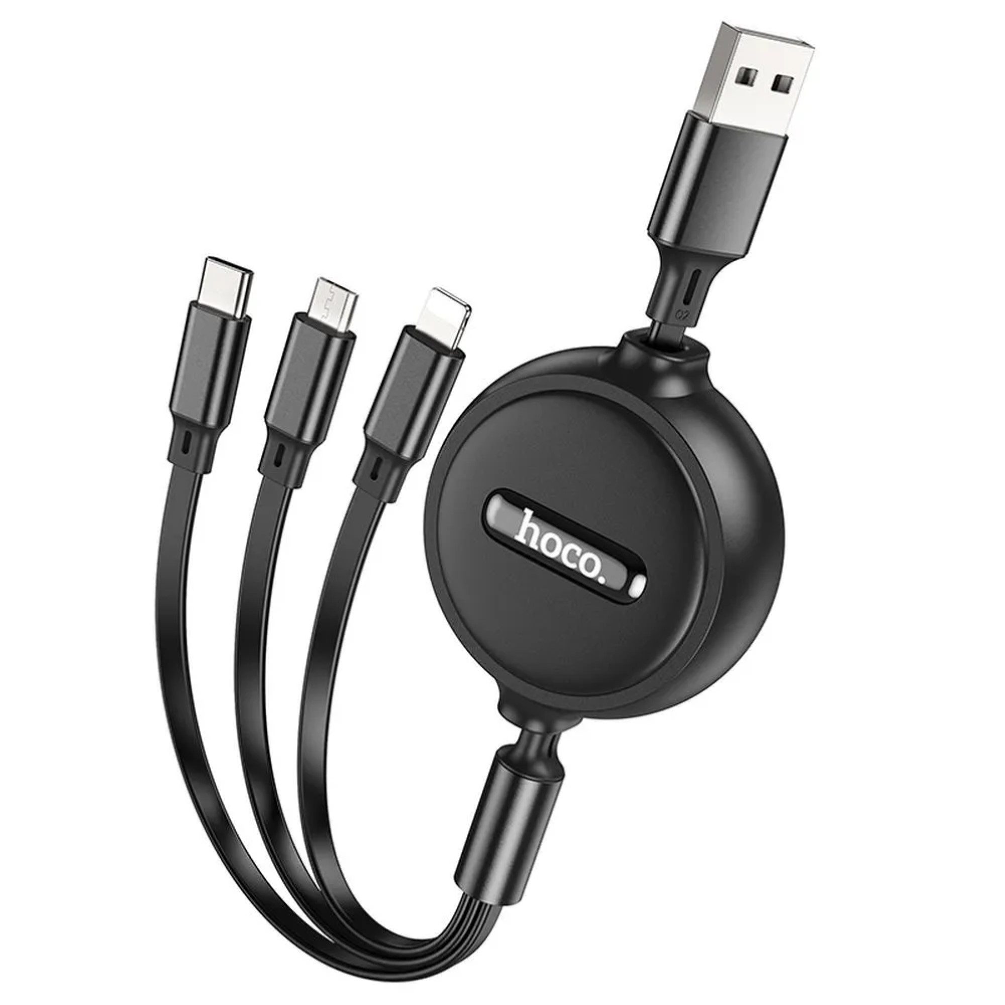 HOCO 3in1 USB-Kabel komaptibel mit iPhone + Micro-USB + USB-C USB-Kabel