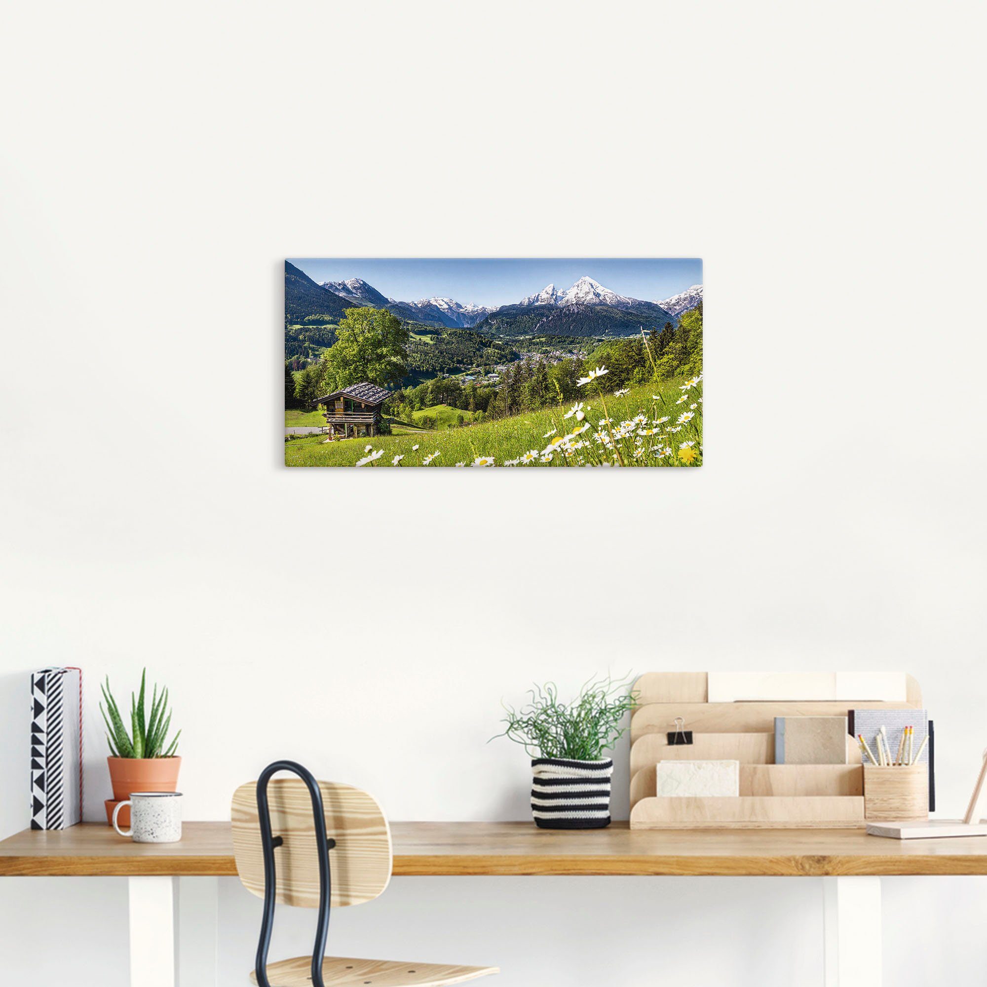 Artland Wandbild Landschaft in den Bayerischen Alpen, Berge (1 St), als Leinwandbild, Poster in verschied. Größen