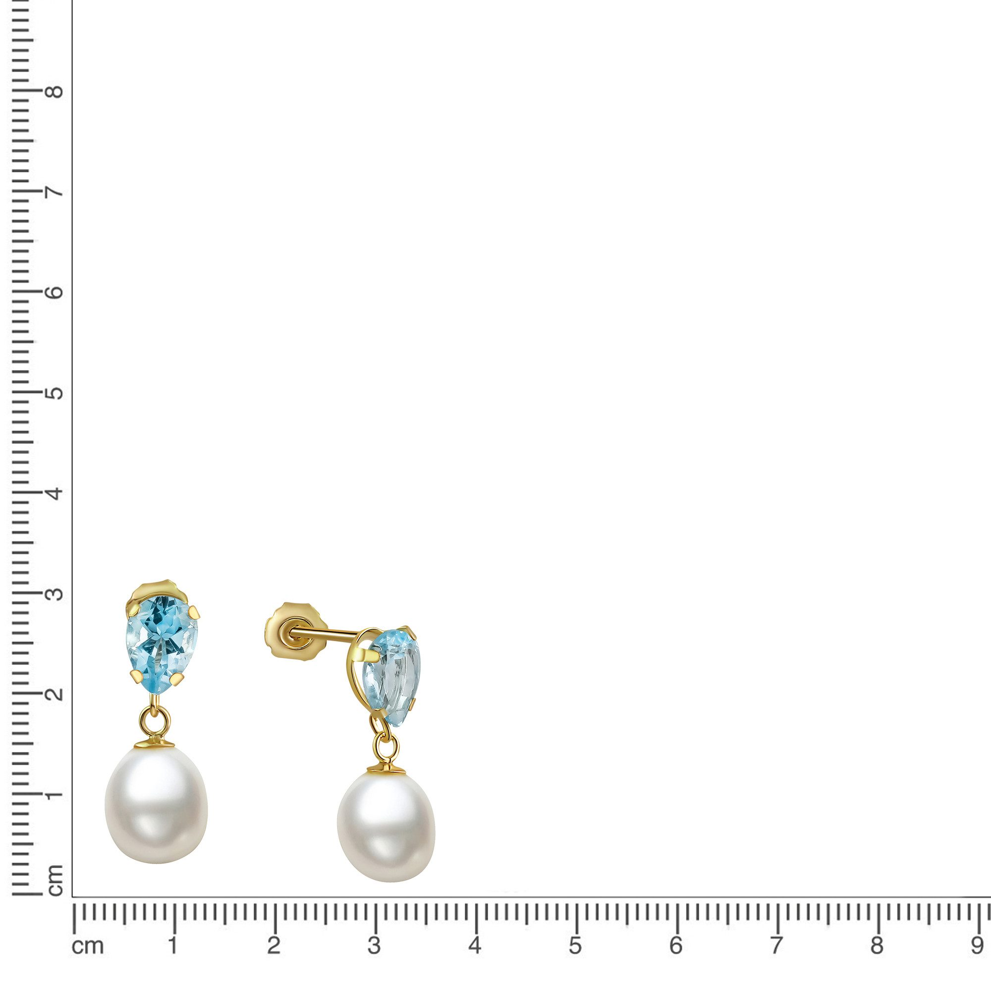 Fascination by Ellen K. Paar Ohrhänger Gold 333 mit weißen Perlen und echte günstig online kaufen