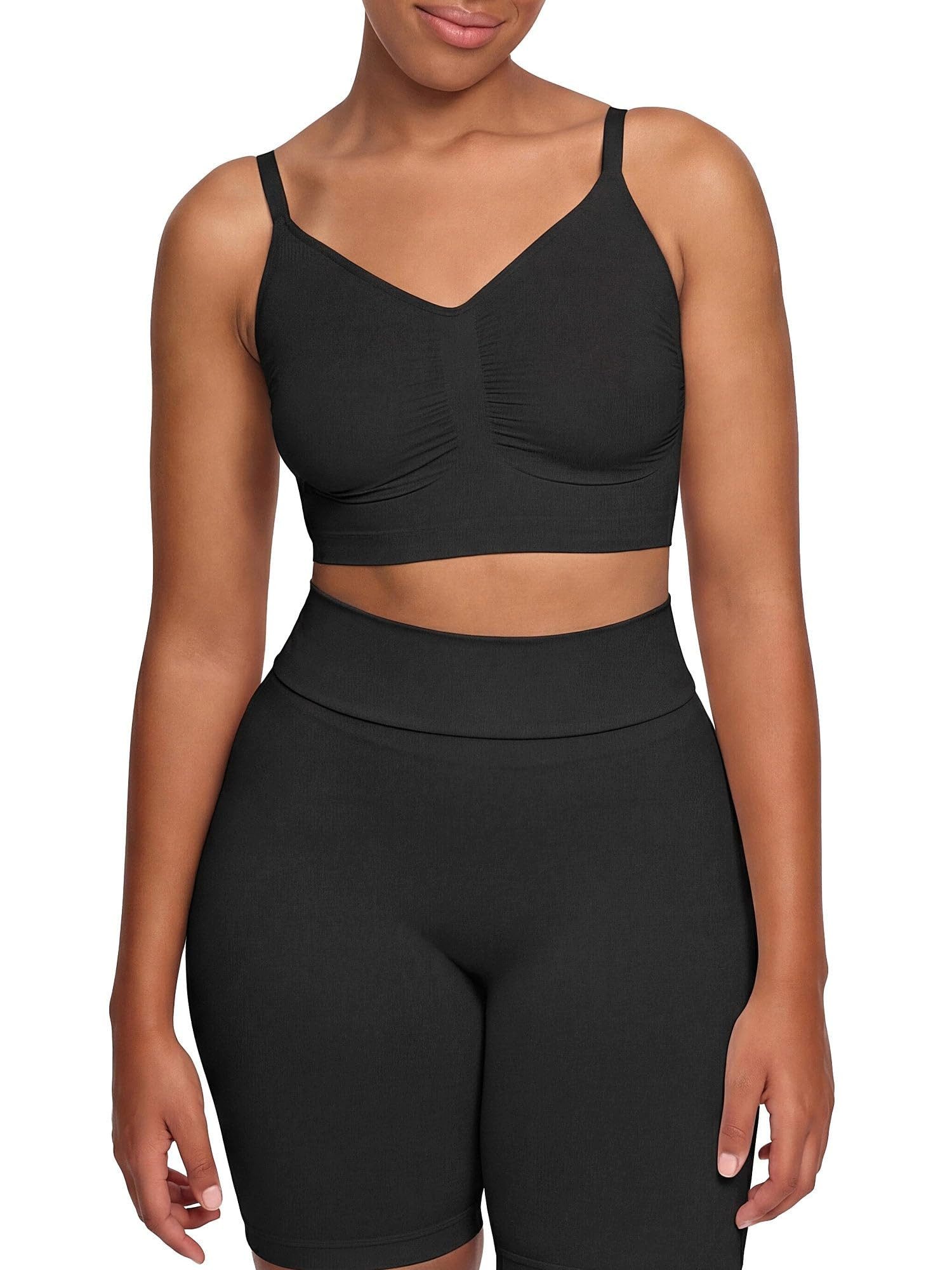 cfab (creamy fabrics) Bügelloser BH Comfort Bralette-Schwarz-2XL (1-tlg)