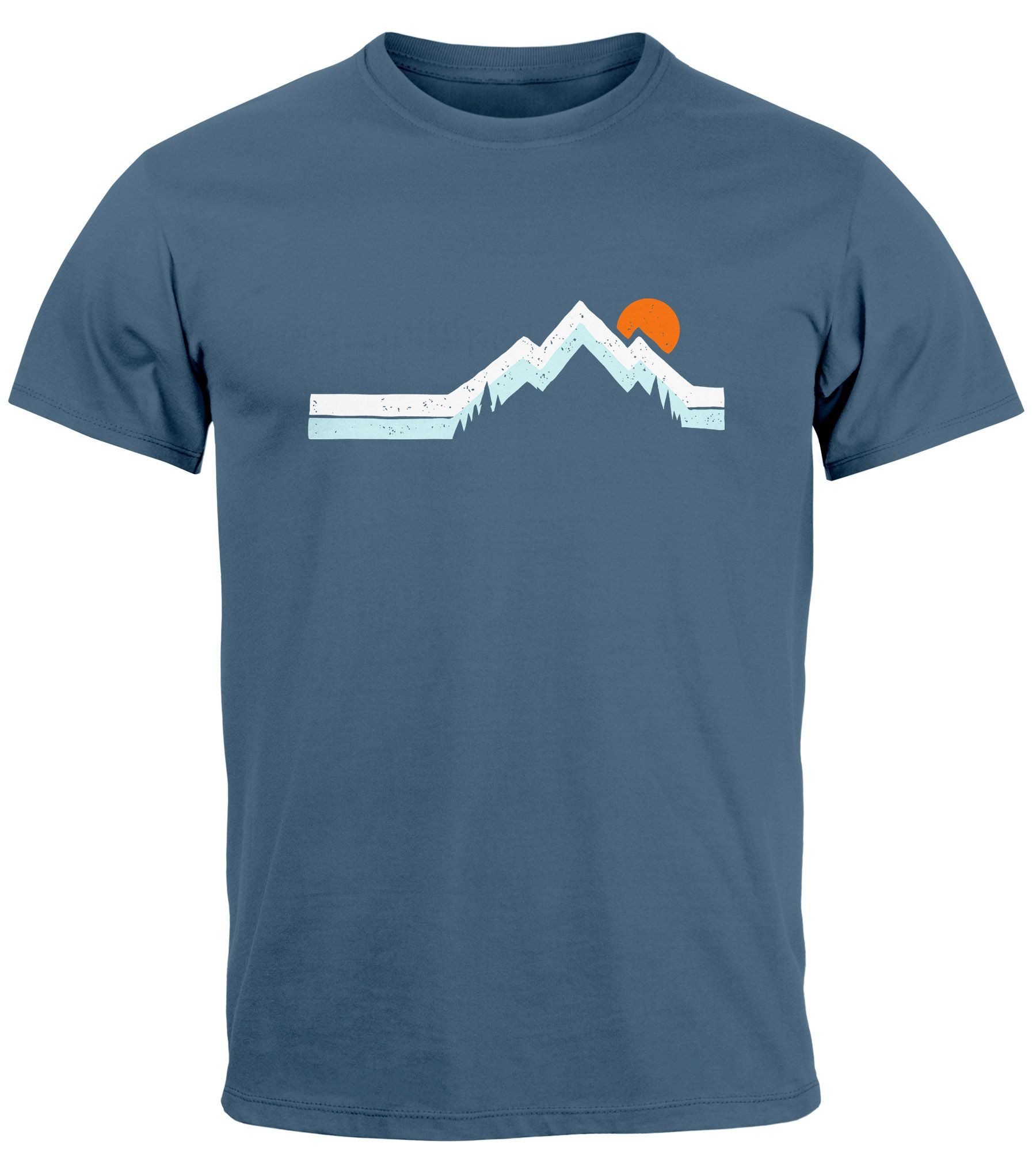 Neverless Print-Shirt Herren T-Shirt Berg Wandern günstig online kaufen