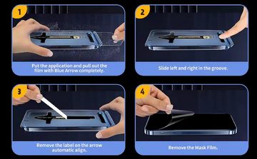 Protectorking Schutzfolie 4x 9H Panzerglas für iPhone 11 3D KLAR Staubfreie Installation echtes, (4-Stück), Protector