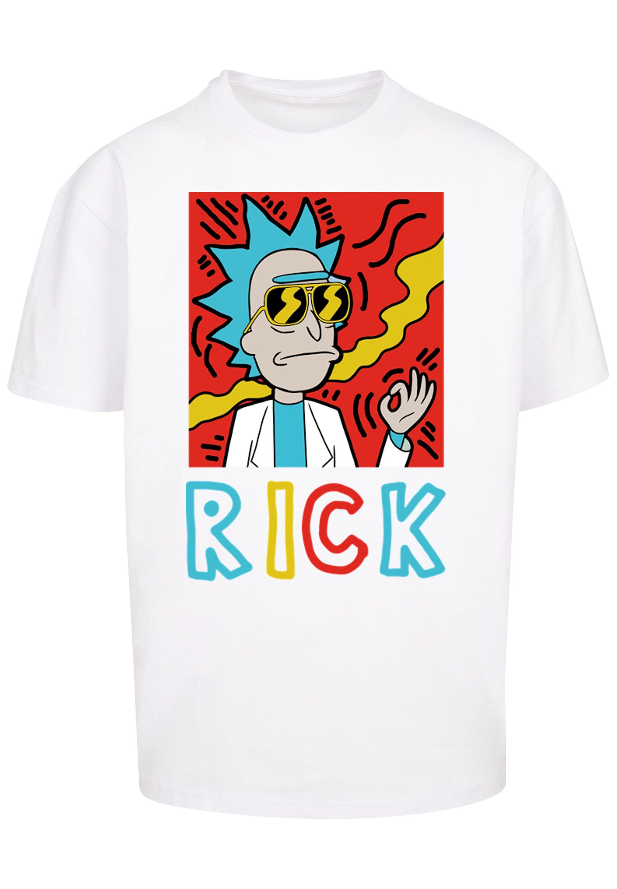 RICK T-Shirt weiß Morty Cool F4NT4STIC Rick und Print