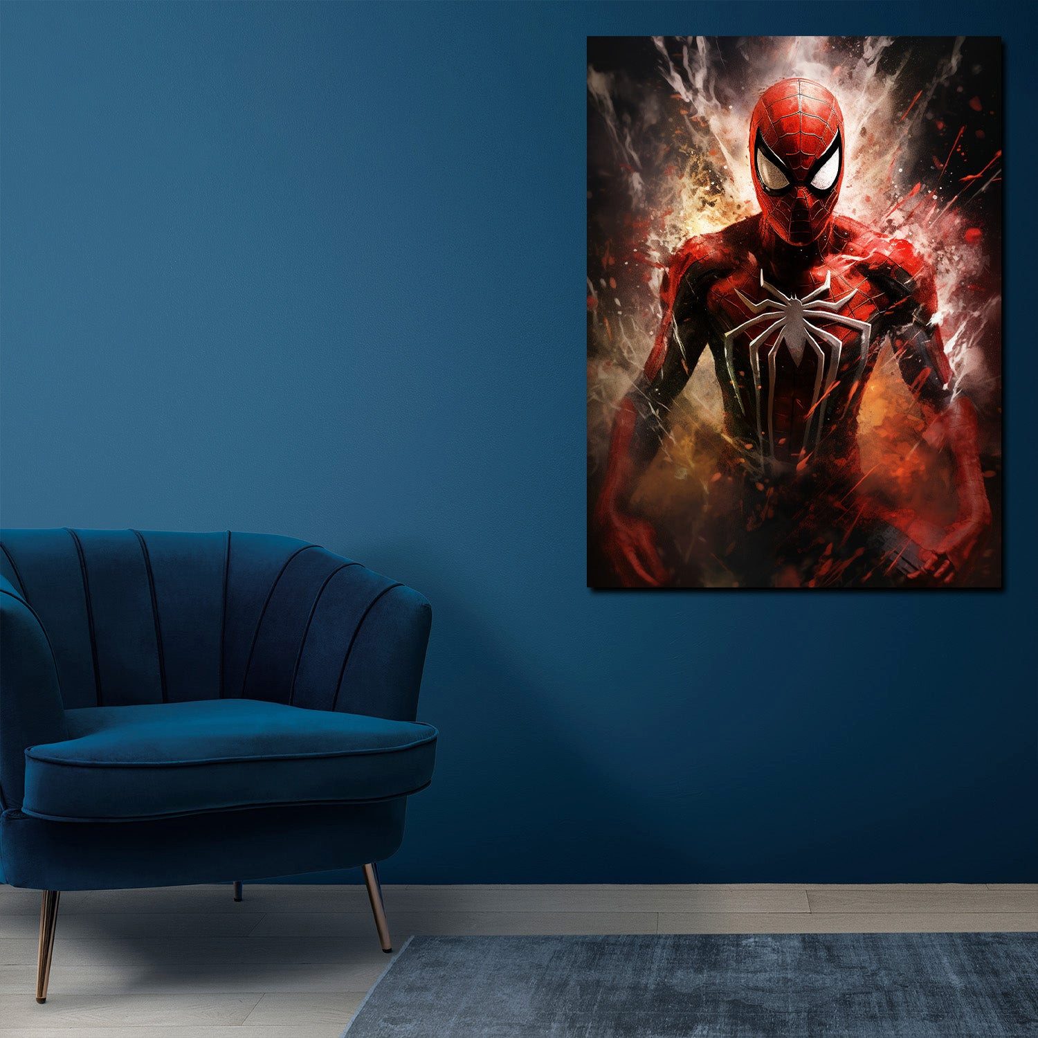 Artedinoi Leinwandbild Beautiful Pop Art Spider Leinwandbild Wandbild Man Film Kunstdruck Dek