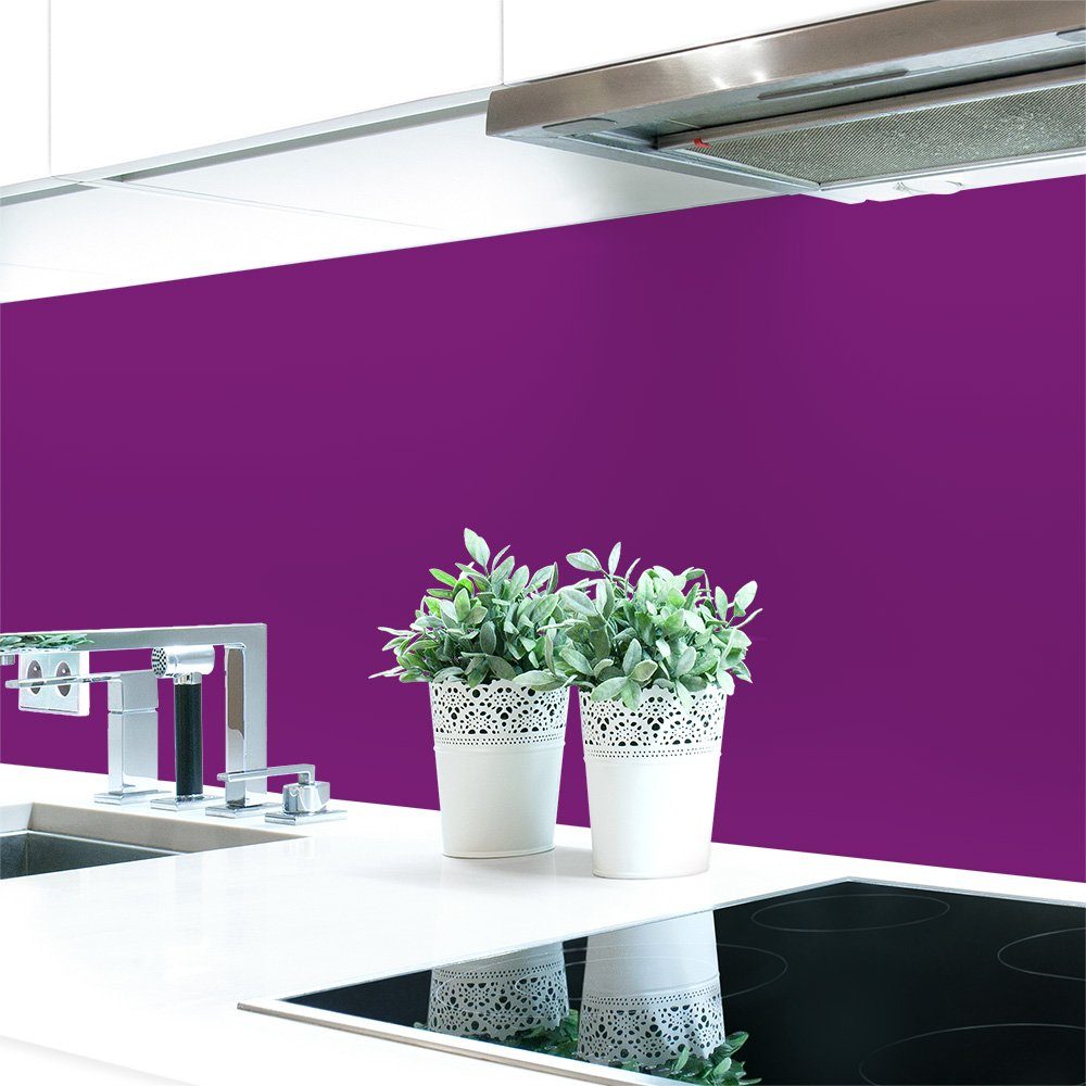 mm Violetttöne Hart-PVC Küchenrückwand Purpurviolett 0,4 4007 Küchenrückwand DRUCK-EXPERT Unifarben RAL selbstklebend ~ Premium