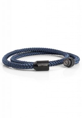Akitsune Armband Mare Nylon Bracelet Mattschwarz - Navyblau 18 cm