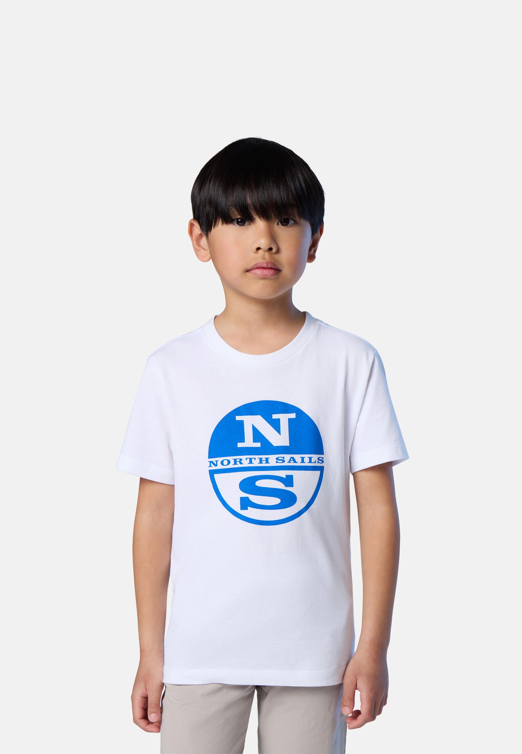 North Sails T-Shirt T-Shirt mit Maxi-Logo-Aufdruck Sonstiges weiss