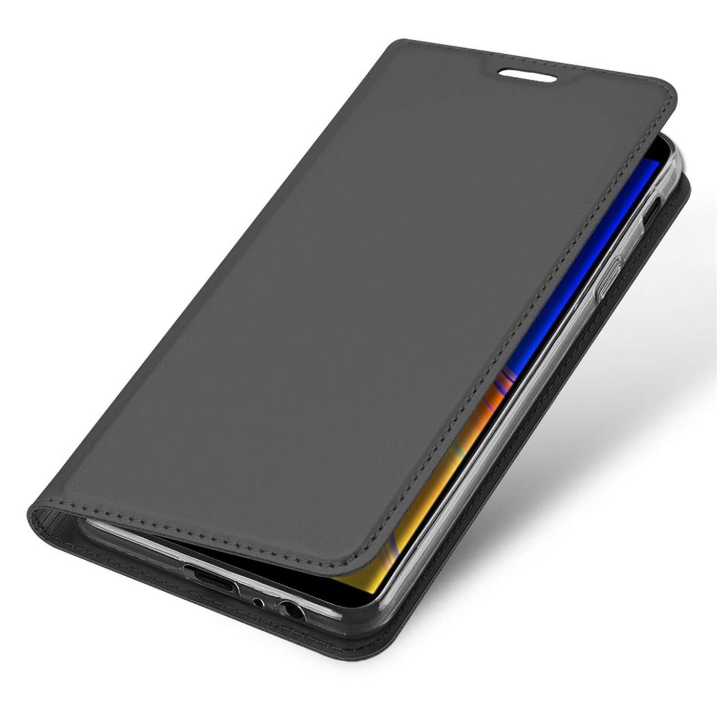 CoolGadget Handyhülle Magnet Case Handy Tasche für Samsung Galaxy J4 Plus 6 Zoll, Hülle Klapphülle Ultra Slim Flip Cover für Samsung J4 Plus Schutzhülle