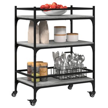 vidaXL Küchenwagen Küchenwagen Grau Sonoma 65x40x86,5 cm Holzwerkstoff