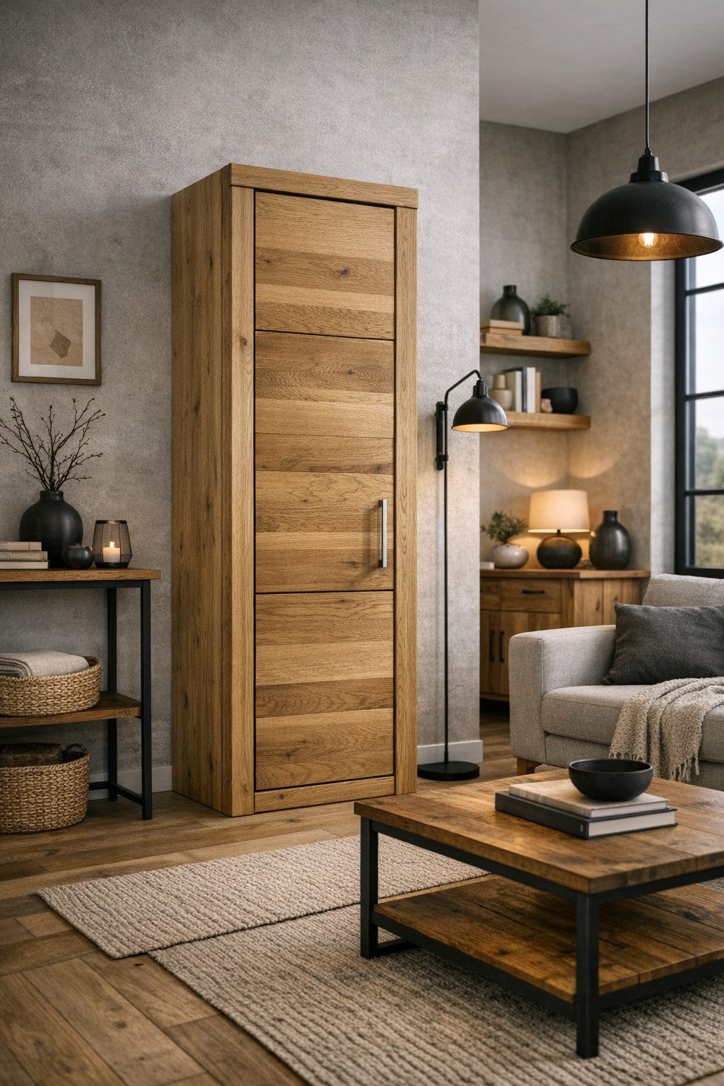 VOGL Möbelfabrik Aktenschrank Toronto in 2 Breiten, teilmassiv, Fächer für Aktenordner, Made in Germany – Bild 2 von 5