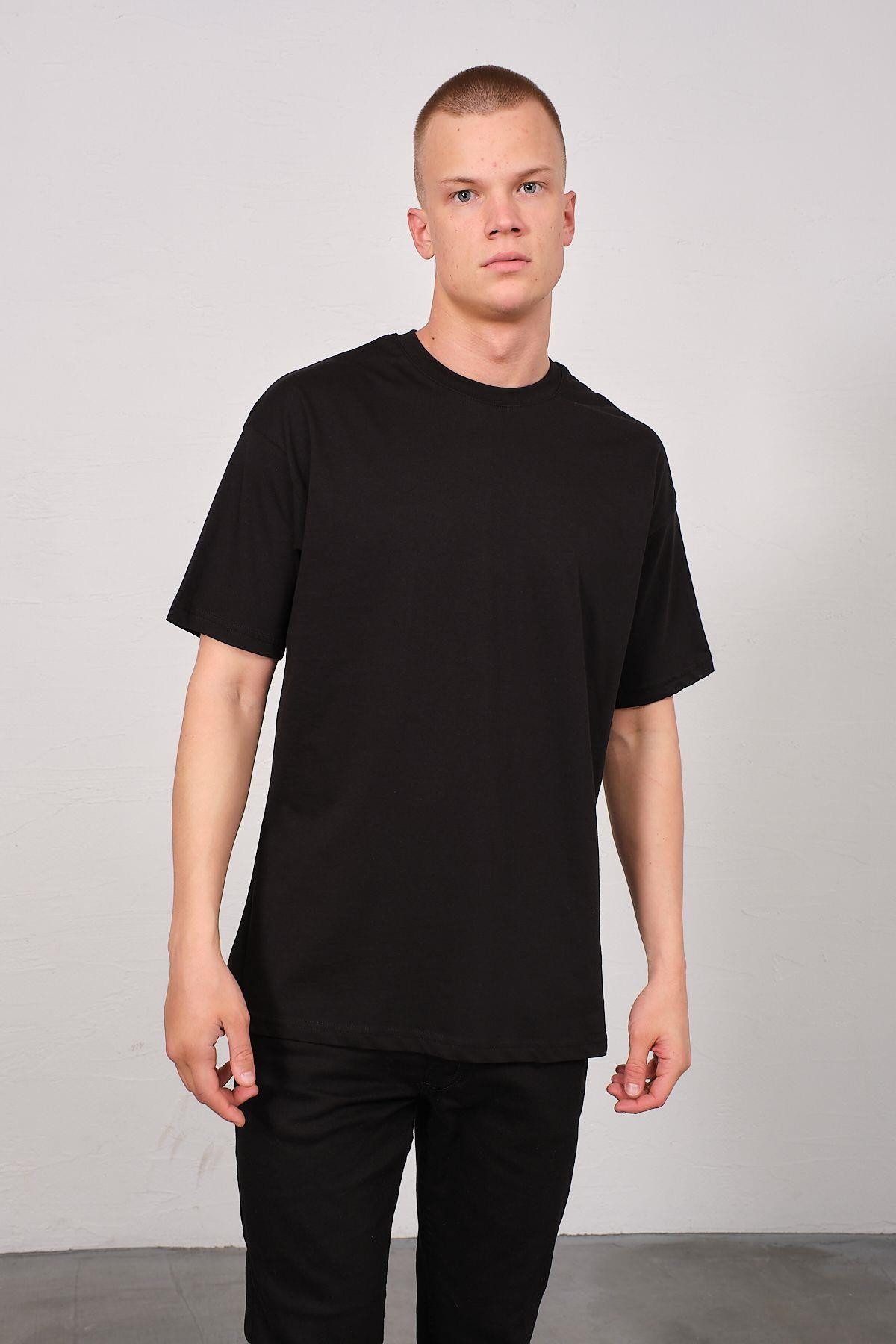 C&CITY T-Shirt Herren Basic T-Shirt mit Fahrrad-Ausschnitt - 2er Pack