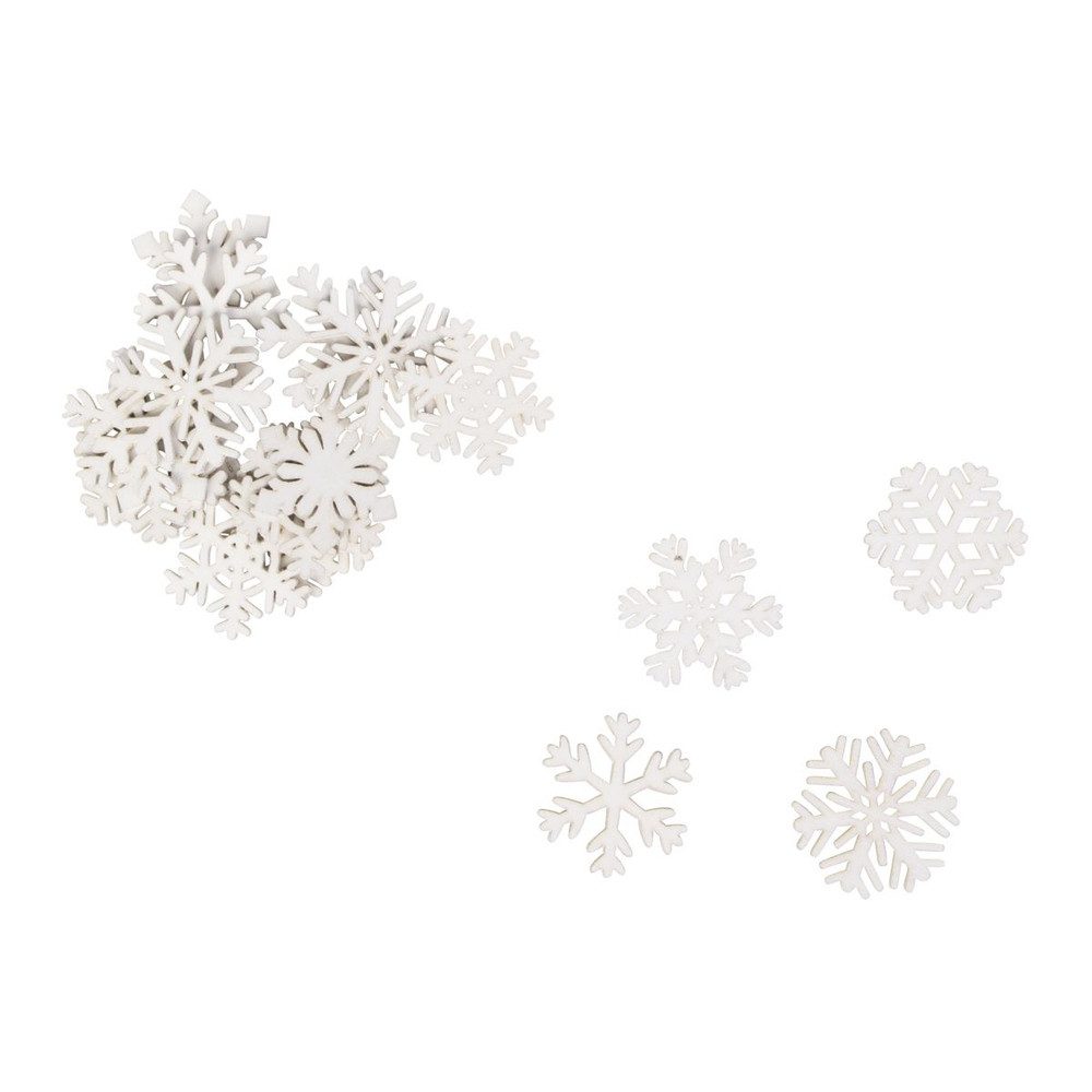 MICA Weihnachtsfigur Streudeko Schneeflocken - weiß - ca. 4 cm - 18 Stück günstig online kaufen